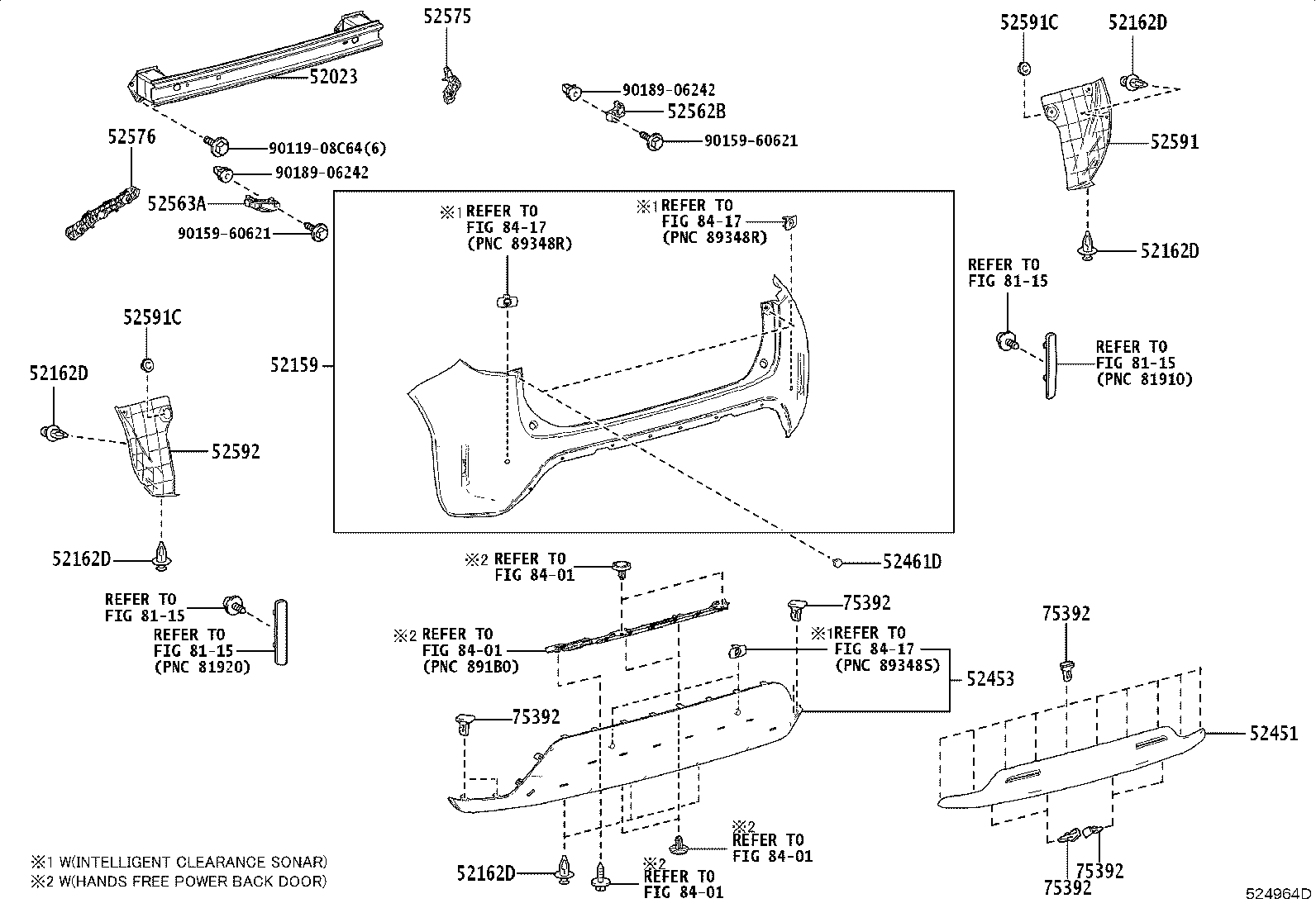 52451-52020 GUARD, REAR BUMPER product image