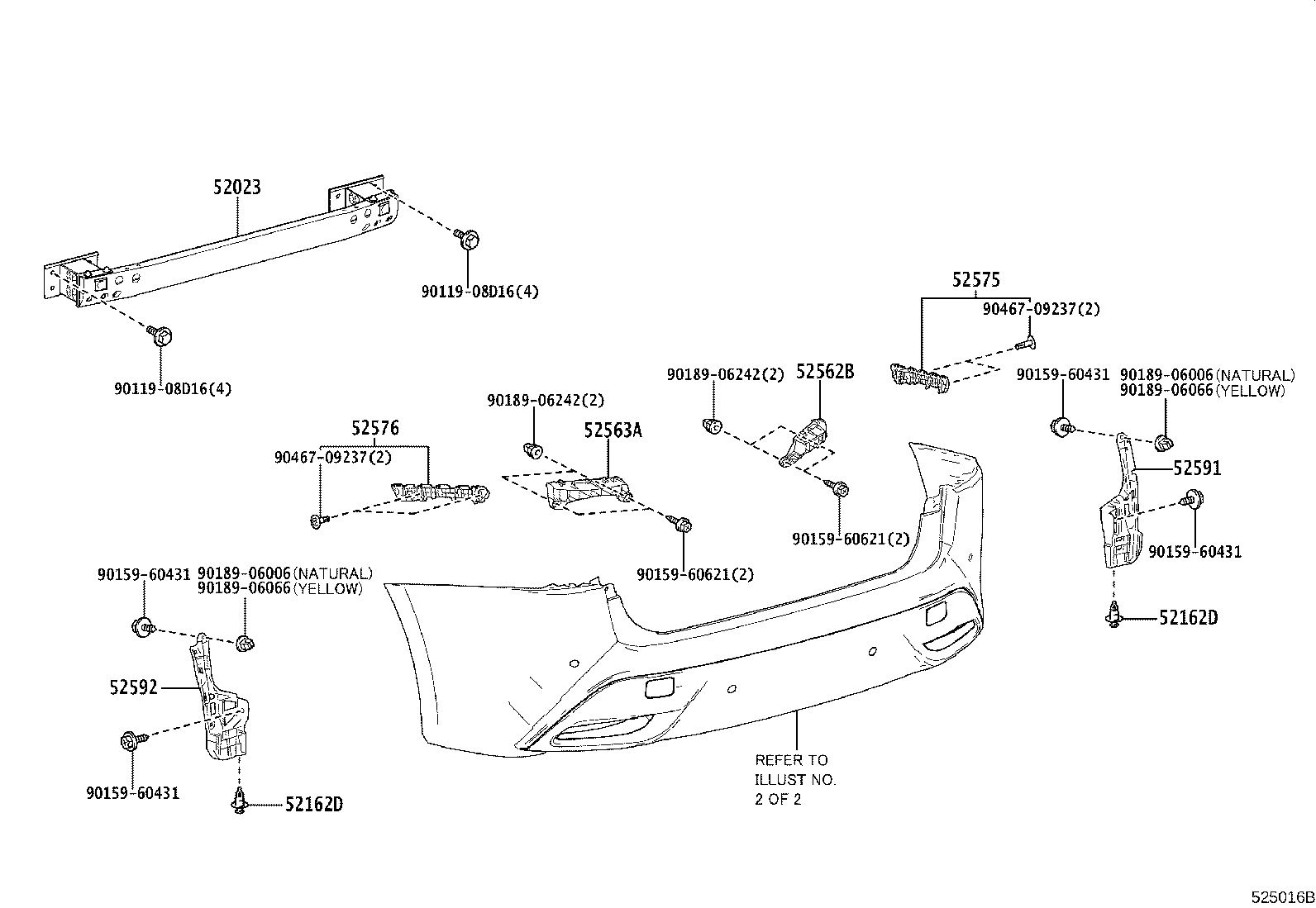 52023-62040 REINFORCEMENT SUB-ASSY, REAR BUMPER product image