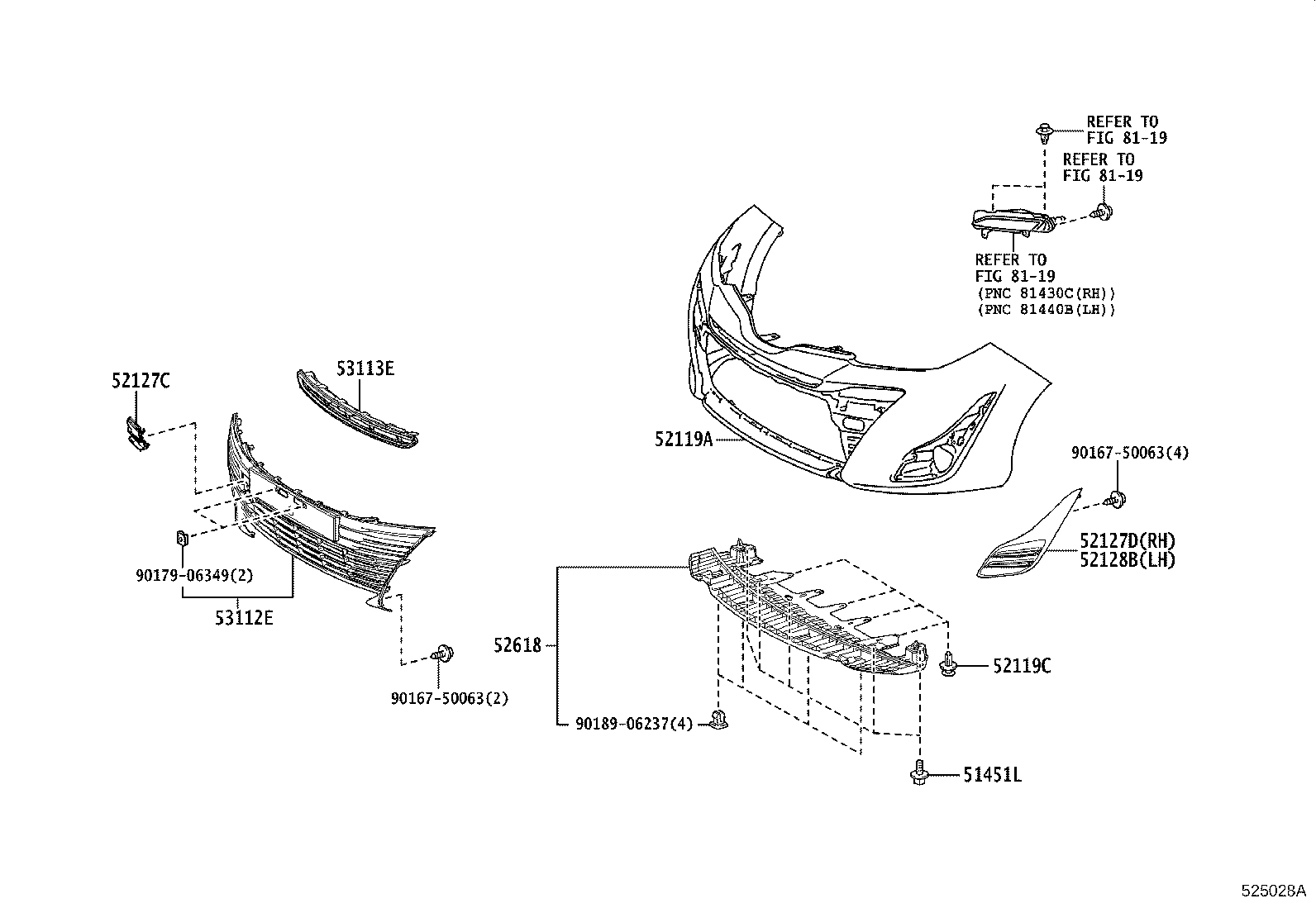52618-0D190 ABSORBER, FRONT BUMPER, LOWER product image