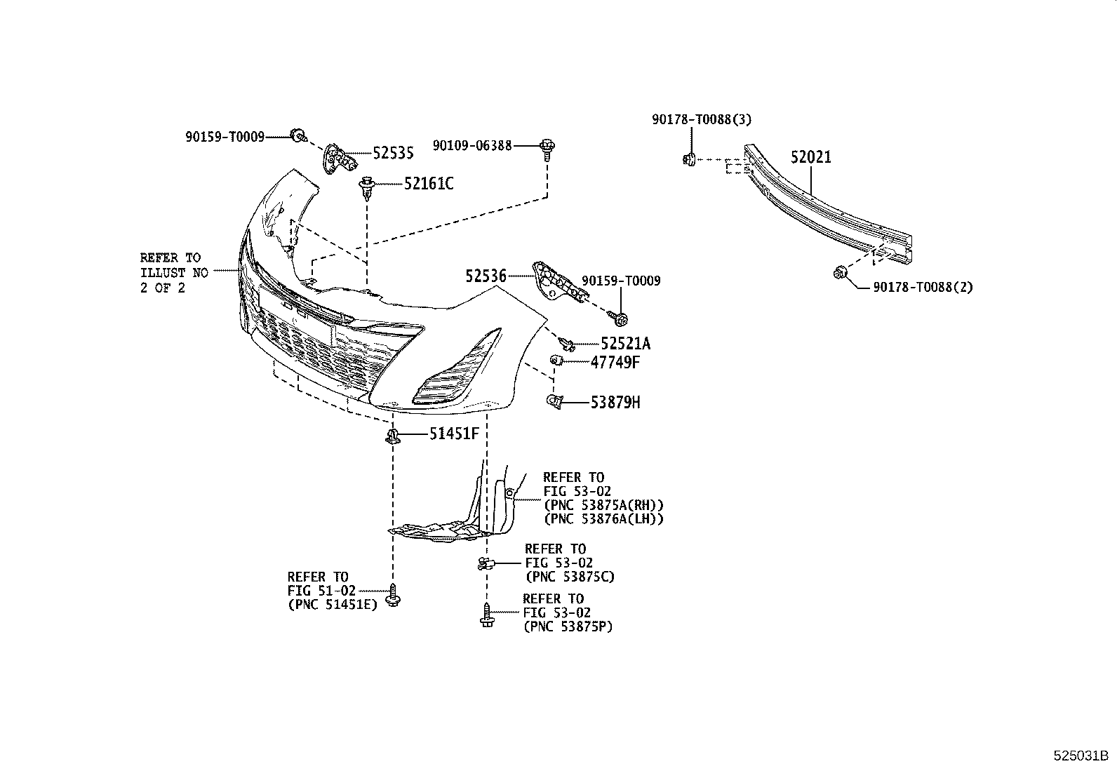 52618-0D190 ABSORBER, FRONT BUMPER, LOWER product image