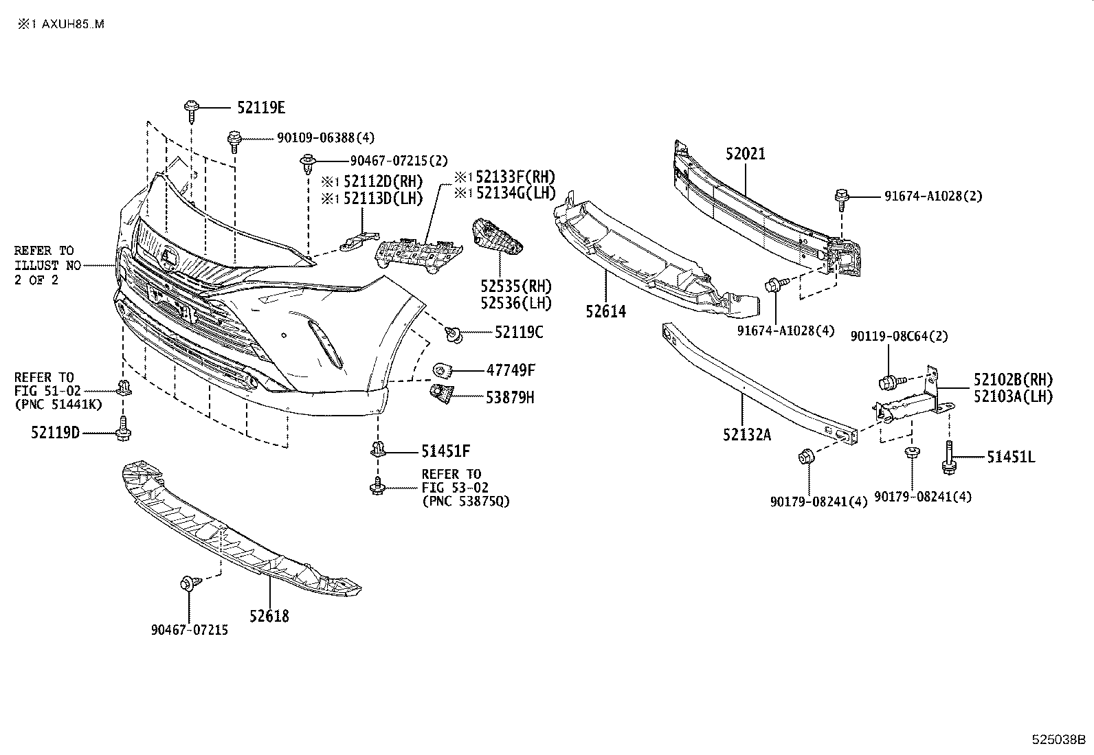 Toyota 52128-48180 COVER, FRONT BUMPER HOLE, LH