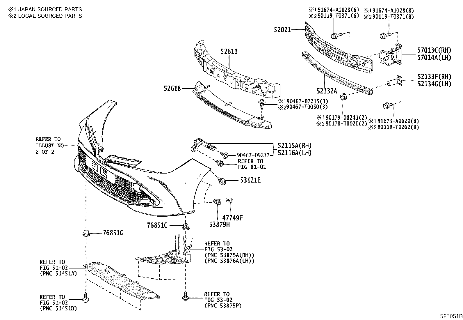 57013-02210 BRACKET SUB-ASSY, FRONT SIDE MEMBER, RH product image