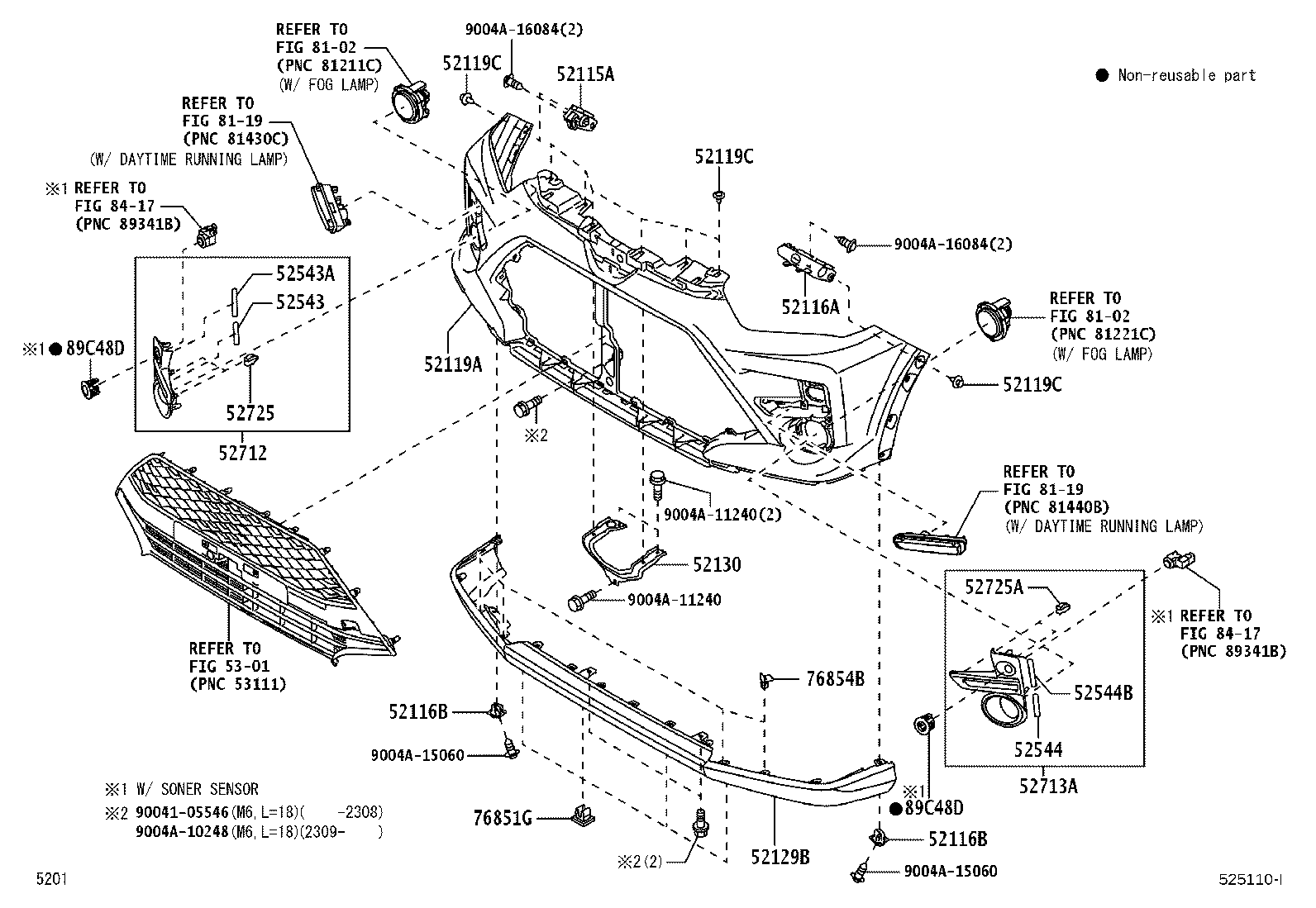 52713-BZ520 MOULDING, FRONT BUMPER SIDE, LH product image