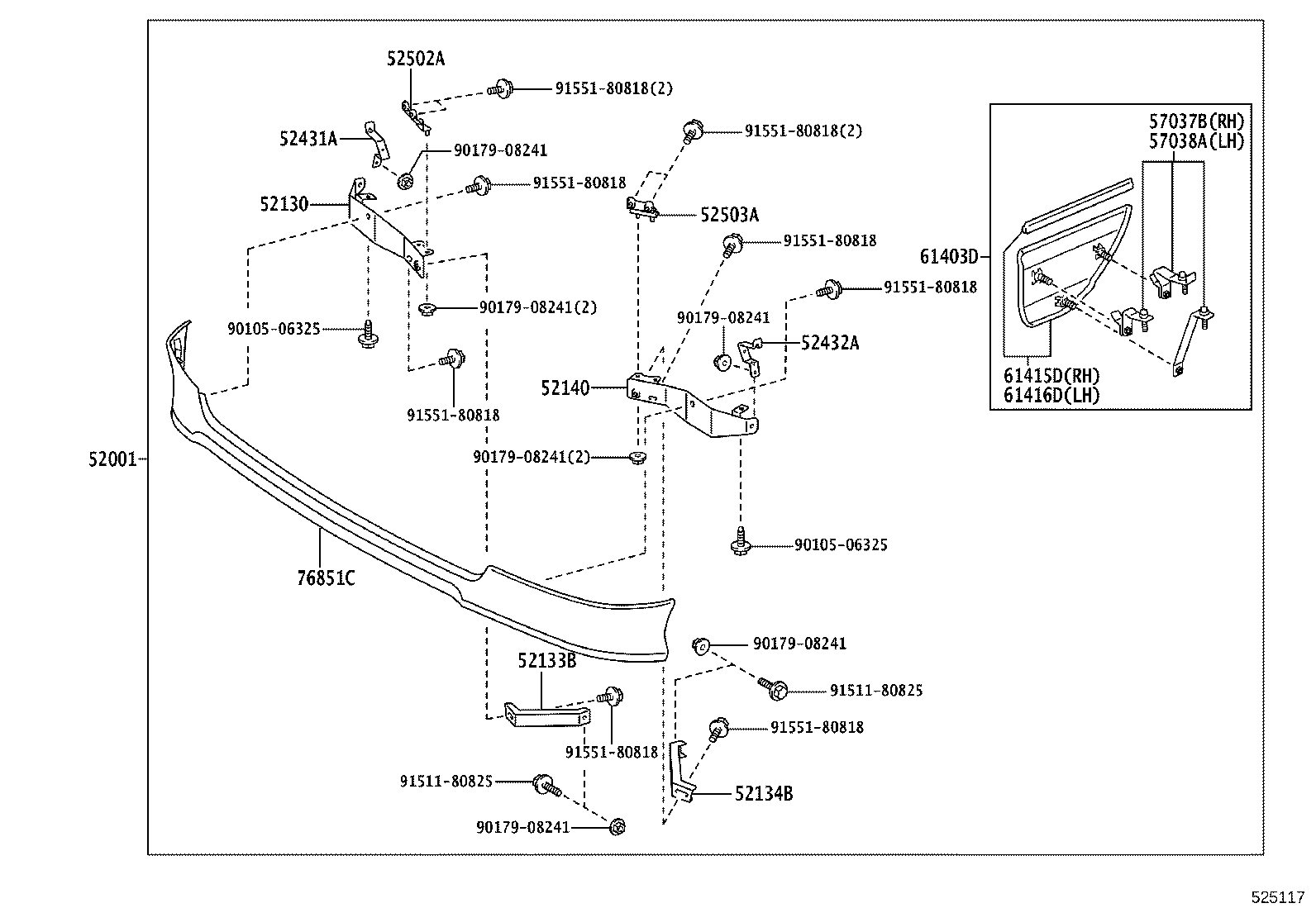 52110-3VV80-K0 BAR, FRONT BUMPER product image
