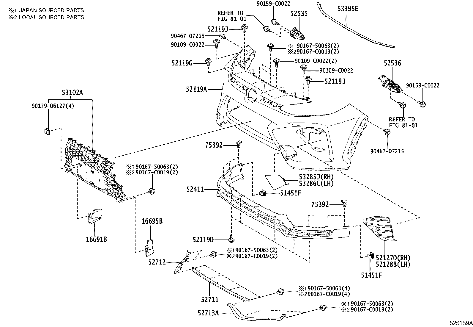 52021-0R150 REINFORCEMENT SUB-ASSY, FRONT BUMPER product image