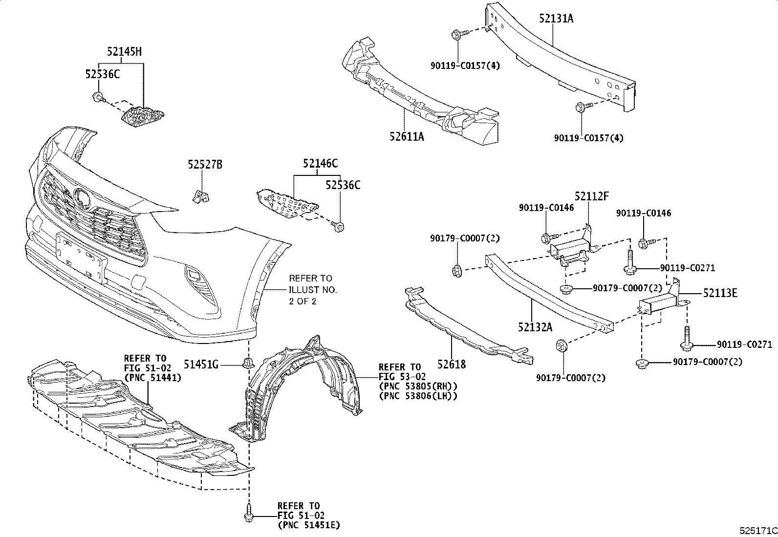 52103-0E020 EXTENSION, FRONT BUMPER, LH product image