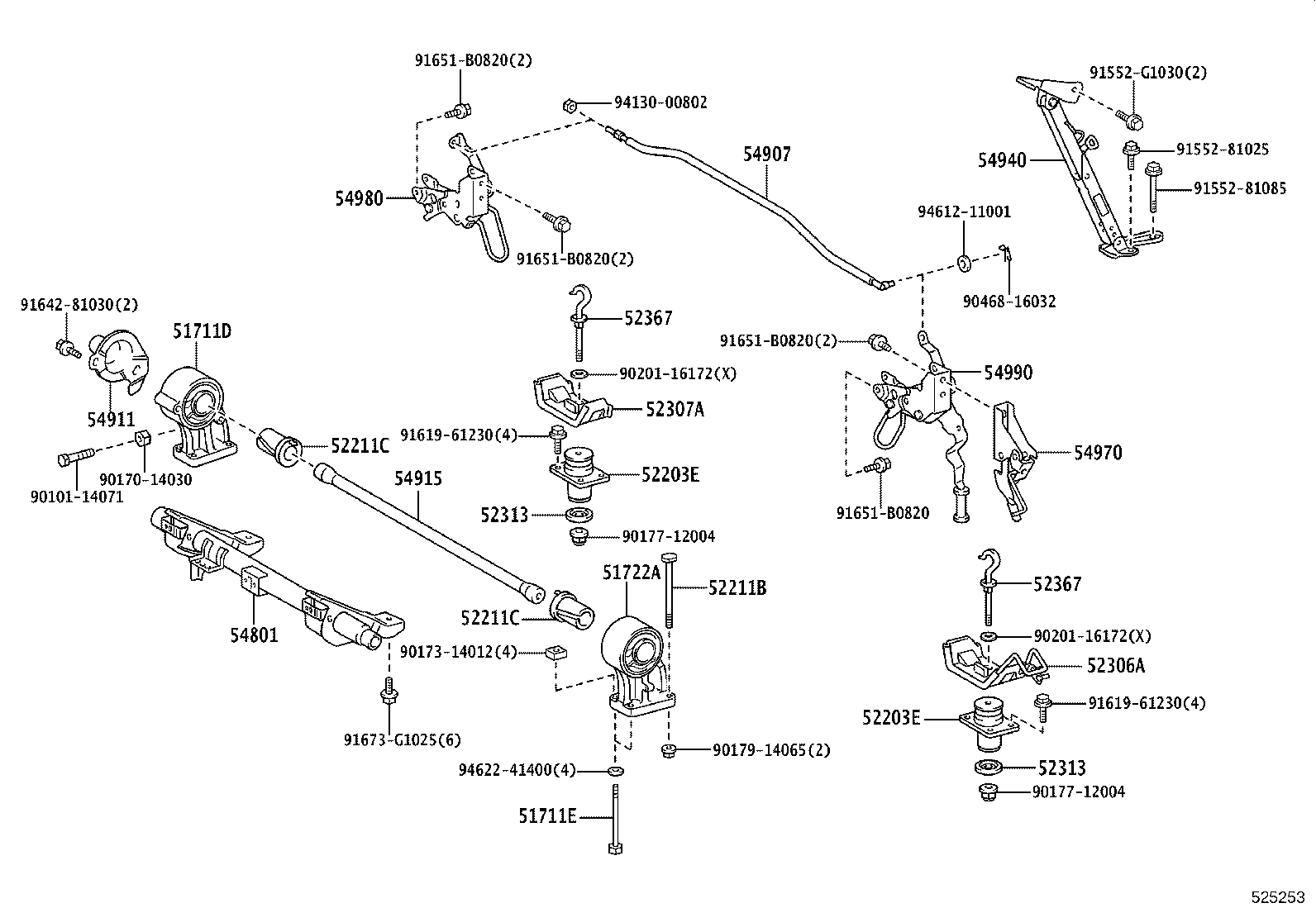 52217-37030 BOLT, BODY MOUNTING product image