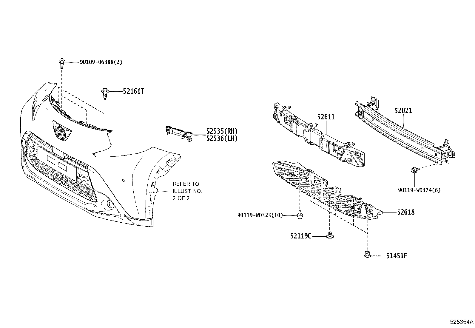 52117-0H060 SUPPORT, FRONT BUMPER, UPPER product image