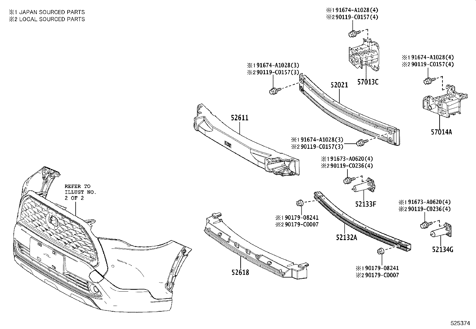 52127-0A100 COVER, FRONT BUMPER HOLE, RH product image