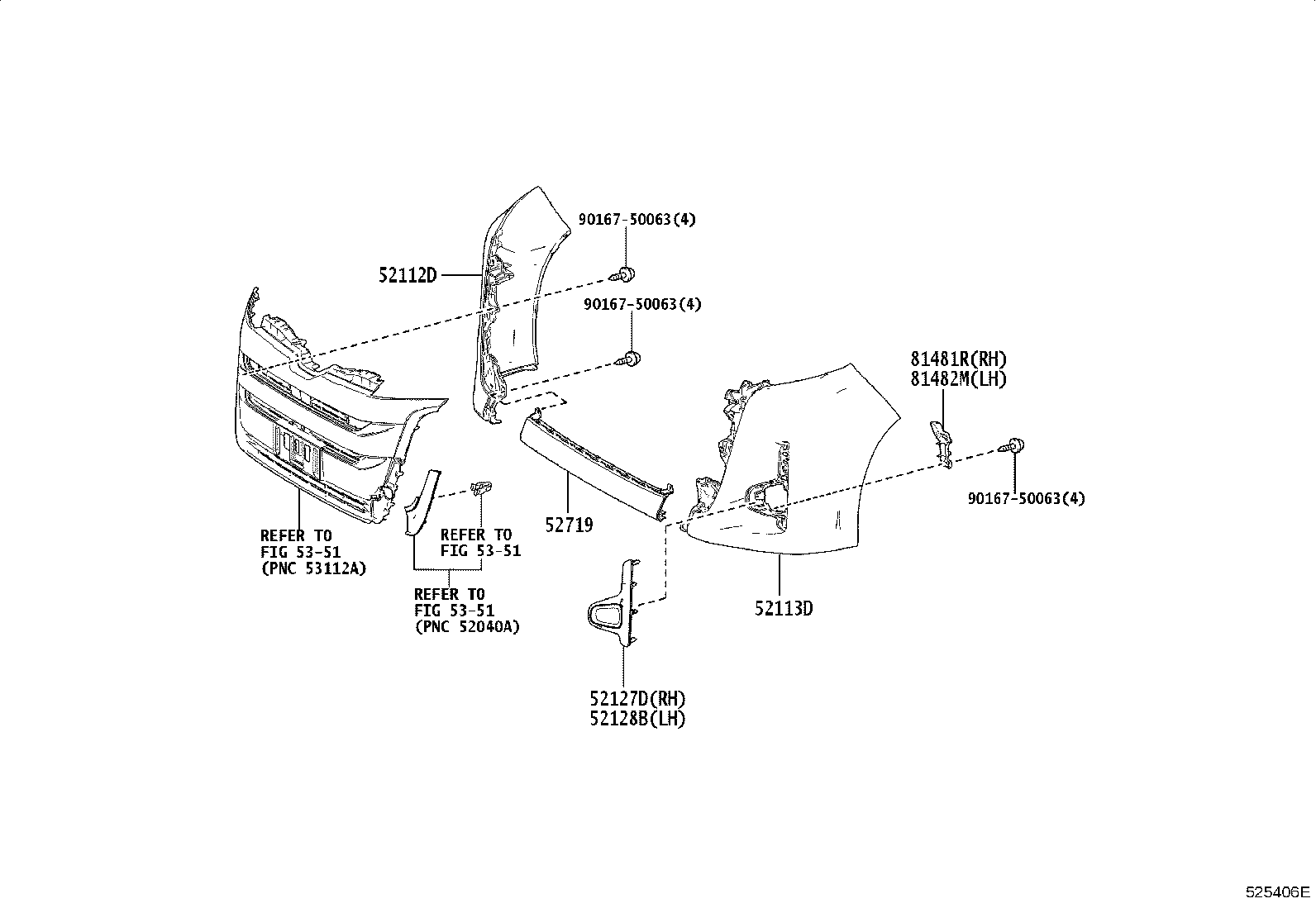 52040-V1060 COVER, FRONT BUMPER HOLE, LH product image