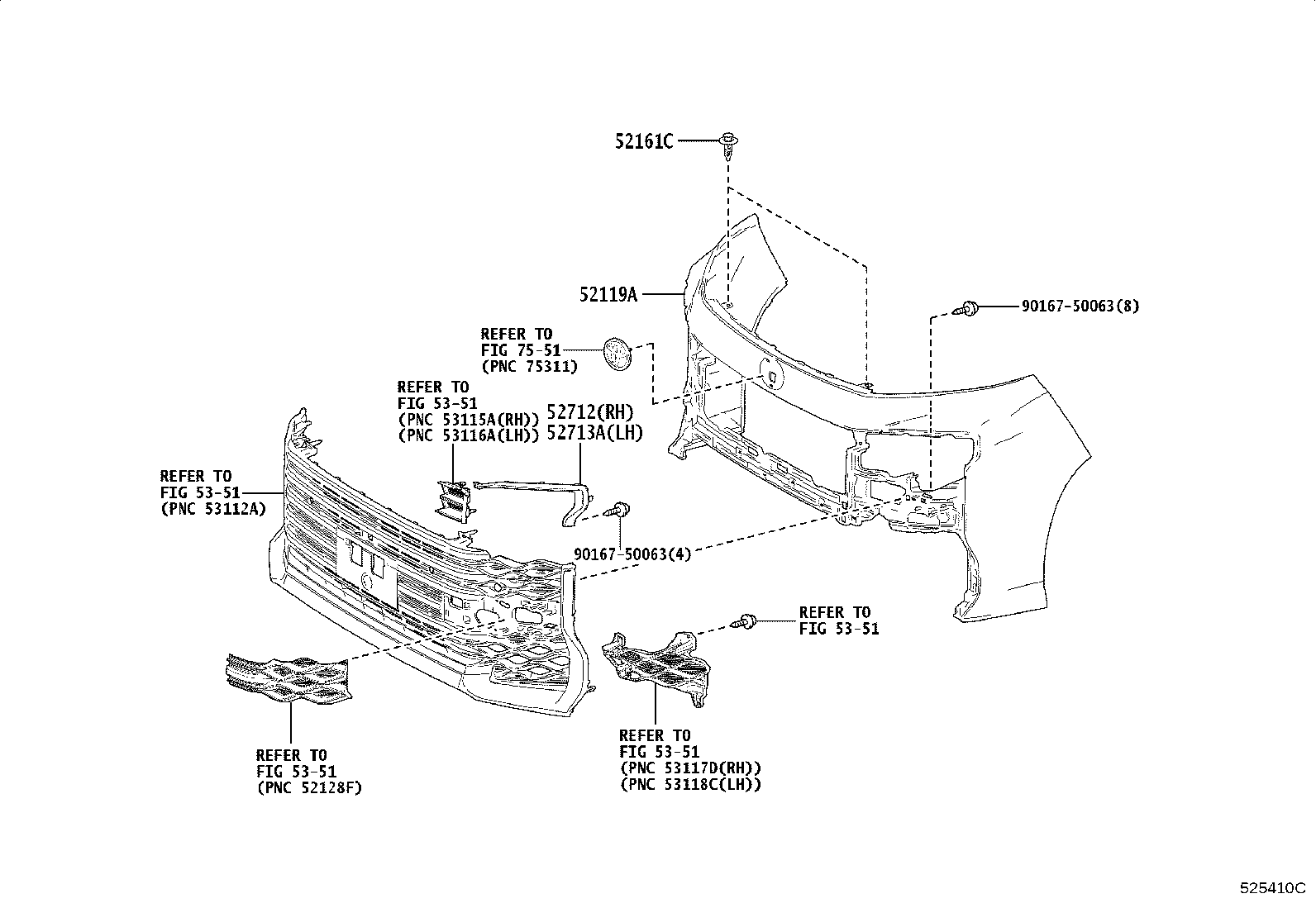 52040-V1060 COVER, FRONT BUMPER HOLE, LH product image