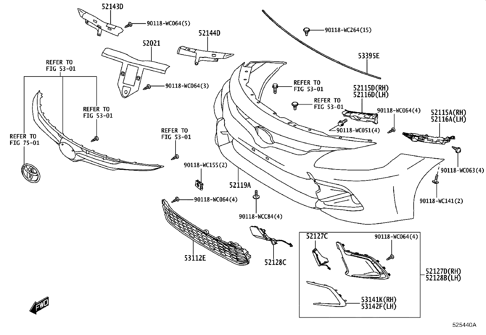 53115-WC002 REINFORCEMENT SUB-ASSY, FRONT BUMPER product image
