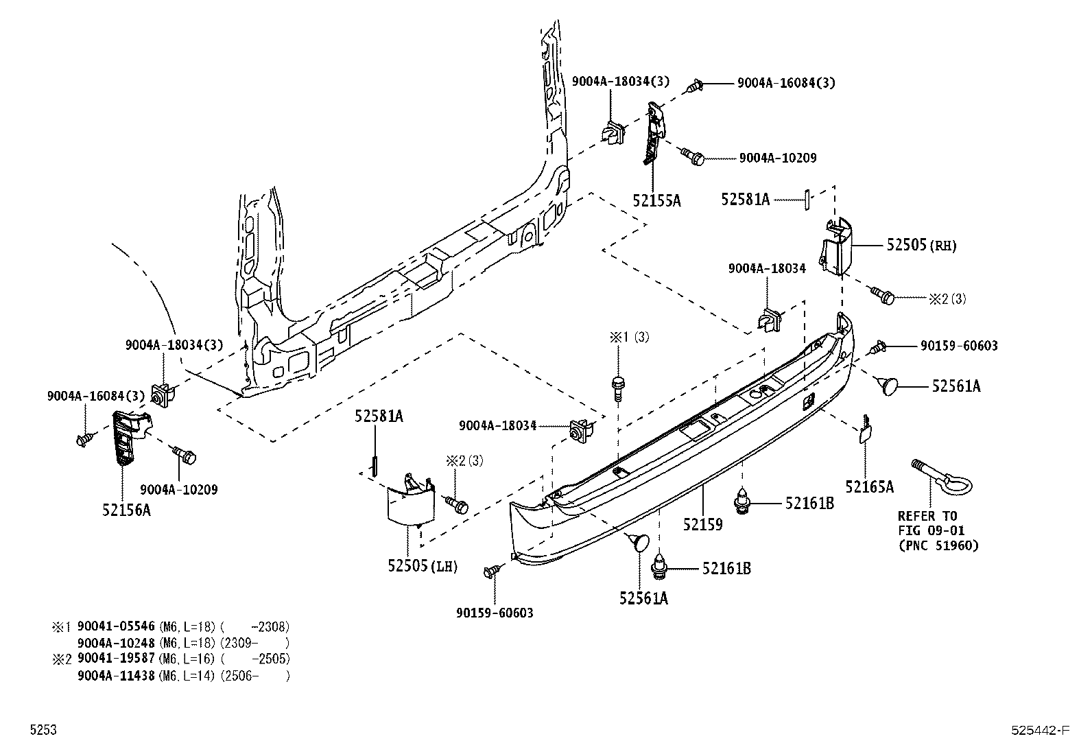 52165-BZ040 COVER, REAR BUMPER, UPR RH product image