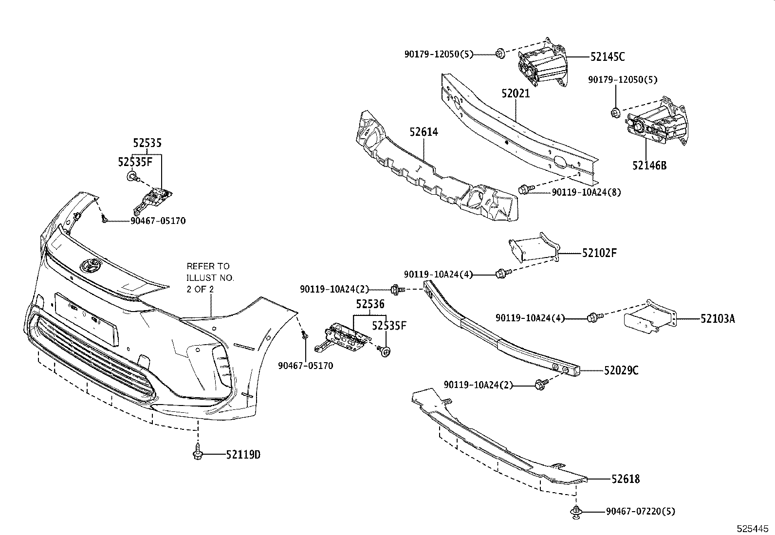 52112-42150 EXTENSION, FRONT BUMPER, RH product image