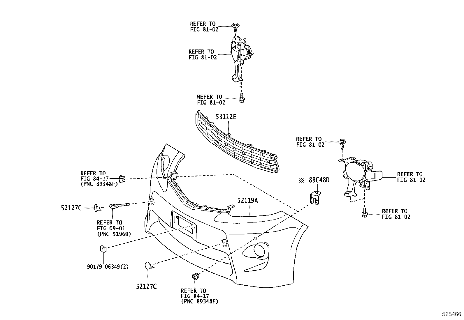 52021-58020 REINFORCEMENT SUB-ASSY, FRONT BUMPER product image