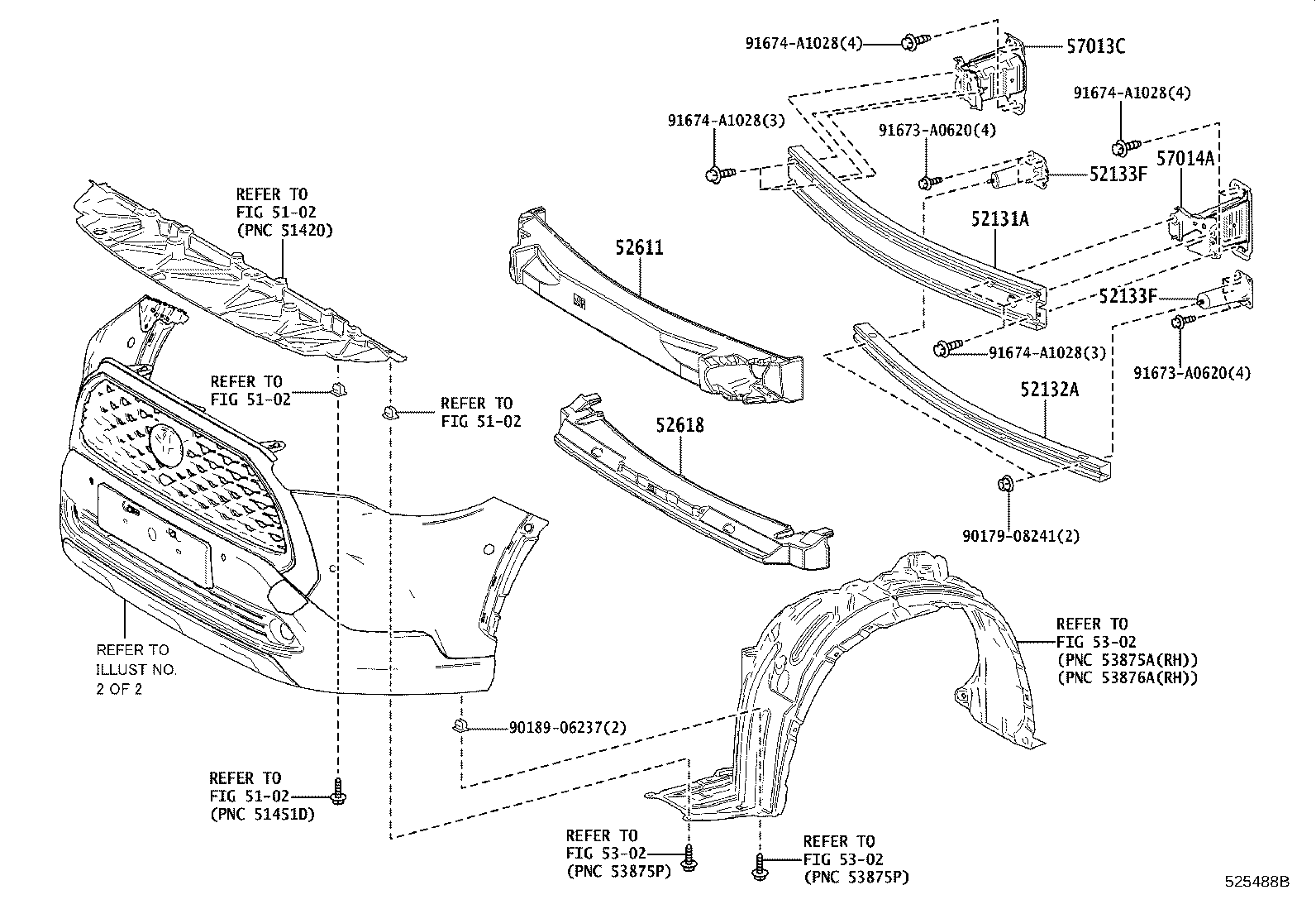 52132-12151 REINFORCEMENT, FRONT BUMPER, NO.2 product image