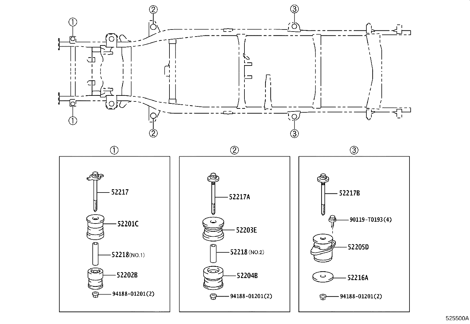 Toyota 52216-KK030 STOPPER, CAB MOUNTING CUSHION