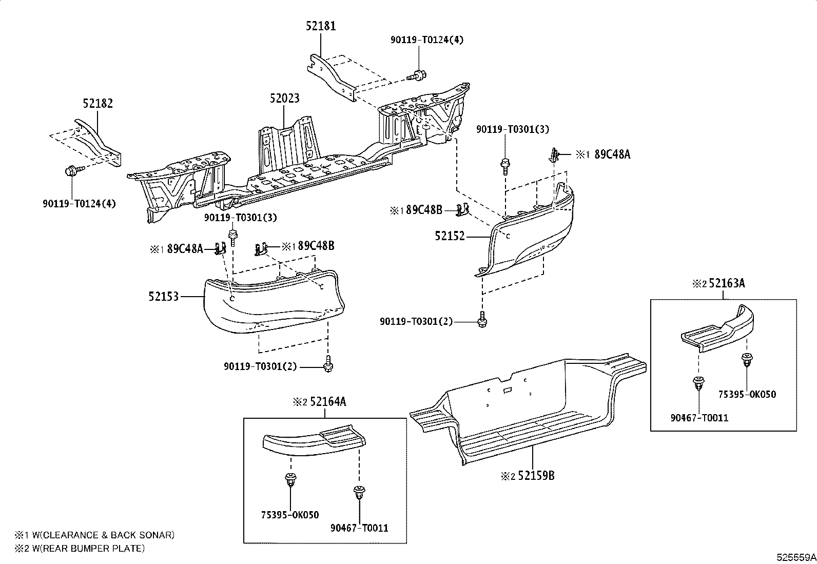 52023-0K120 REINFORCEMENT SUB-ASSY, REAR BUMPER product image