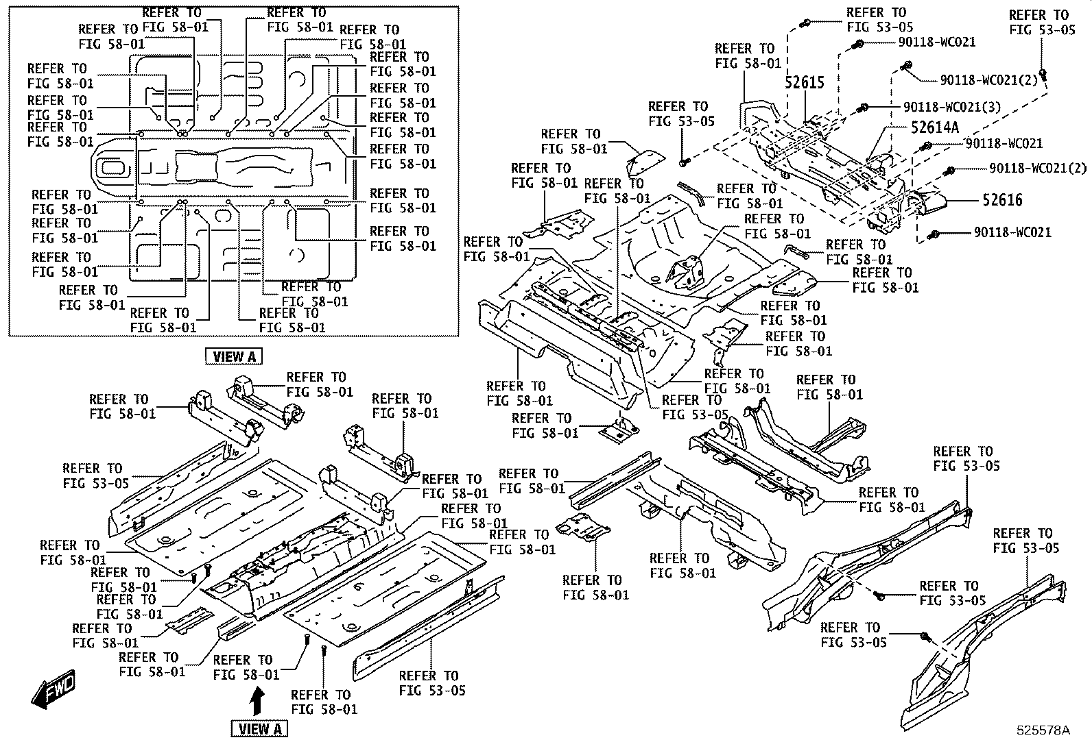 52576-WC008 RETAINER, REAR BUMPER SIDE, LH product image