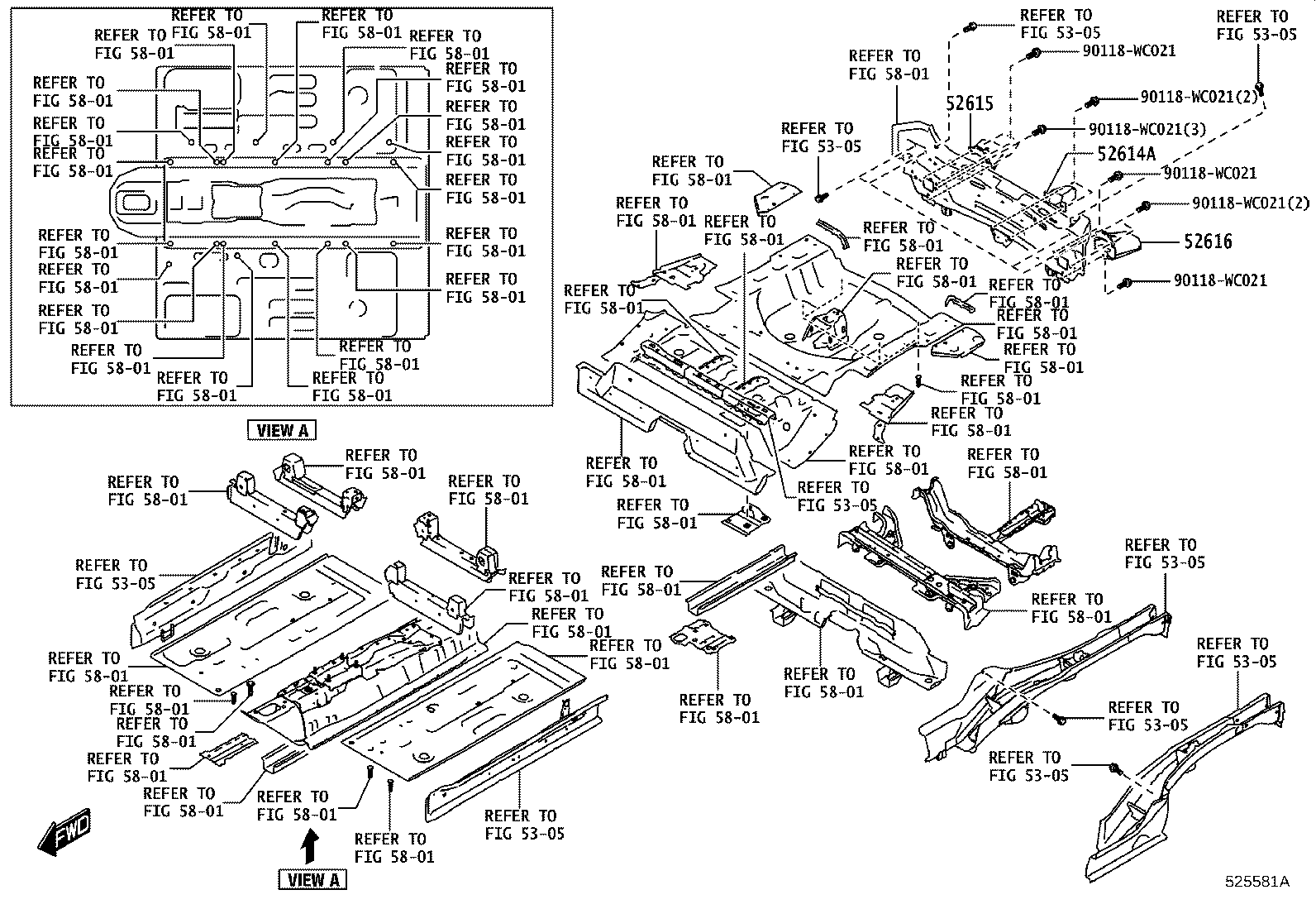52576-WC008 RETAINER, REAR BUMPER SIDE, LH product image