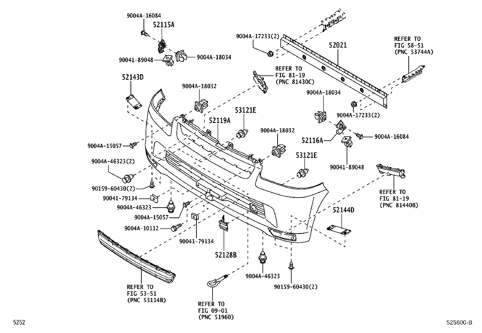 52128-BZ330 COVER, FRONT BUMPER HOLE, LH product image