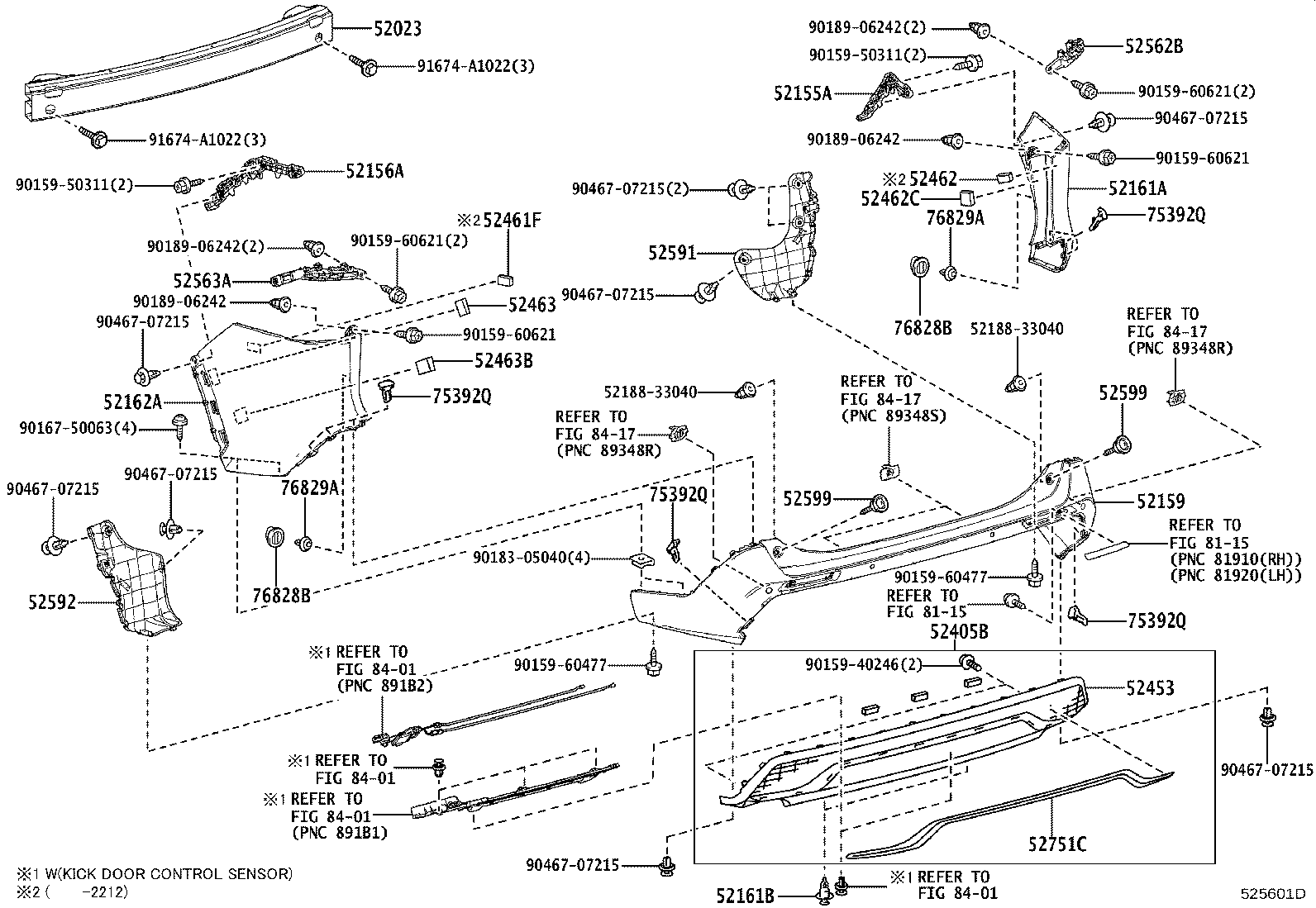 52405-42020-C0 GUARD SUB-ASSY, REAR BUMPER product image