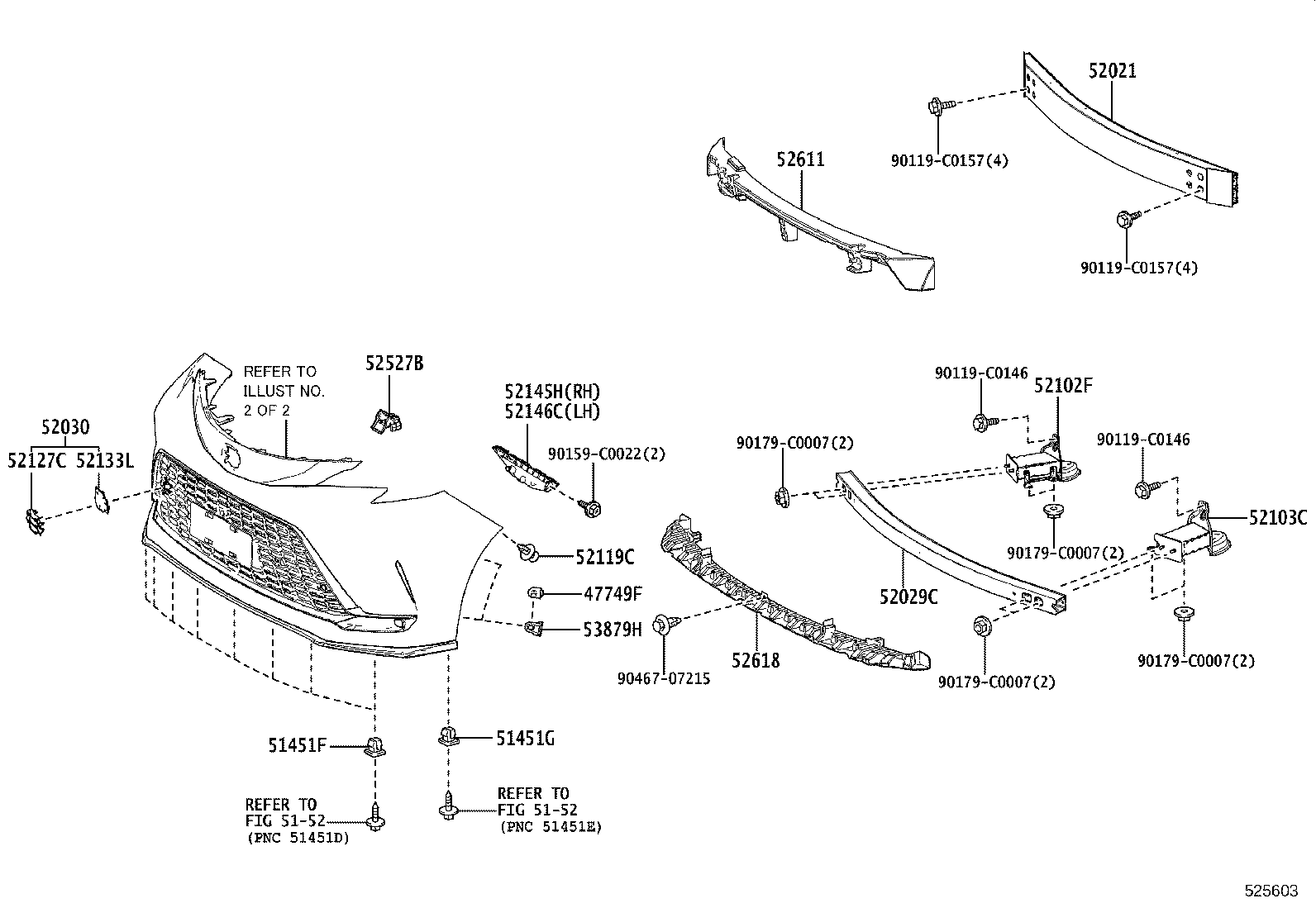 52021-08070 REINFORCEMENT SUB-ASSY, FRONT BUMPER product image
