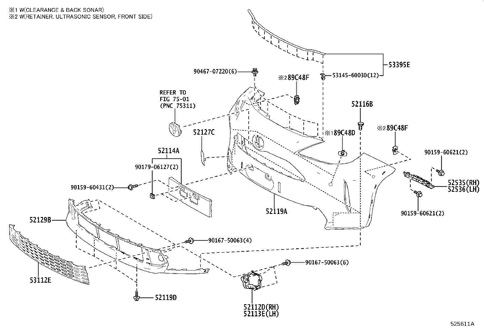 52113-0D220 EXTENSION, FRONT BUMPER, LH product image