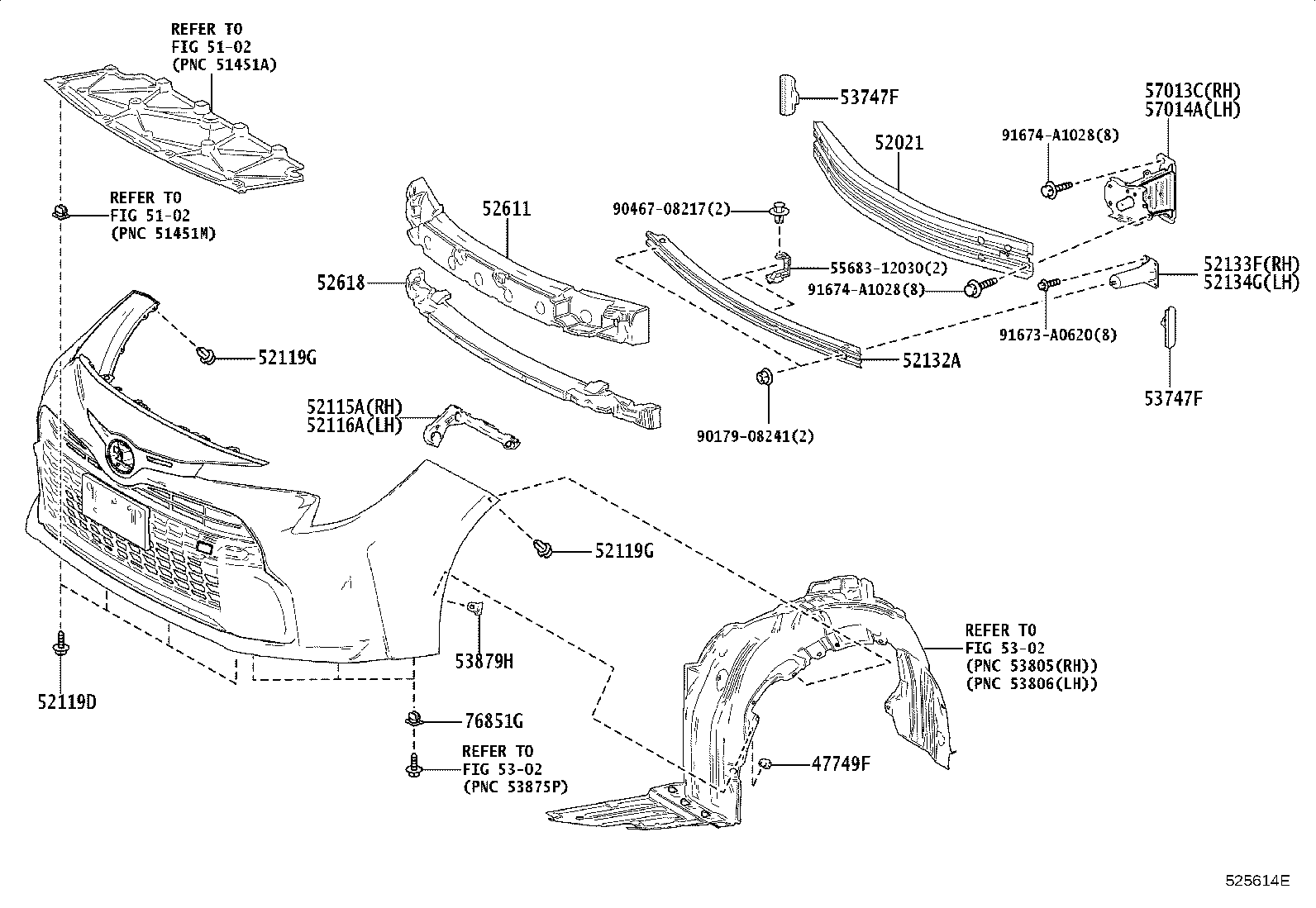 Toyota 52611-12390 ABSORBER, FRONT BUMPER ENERGY
