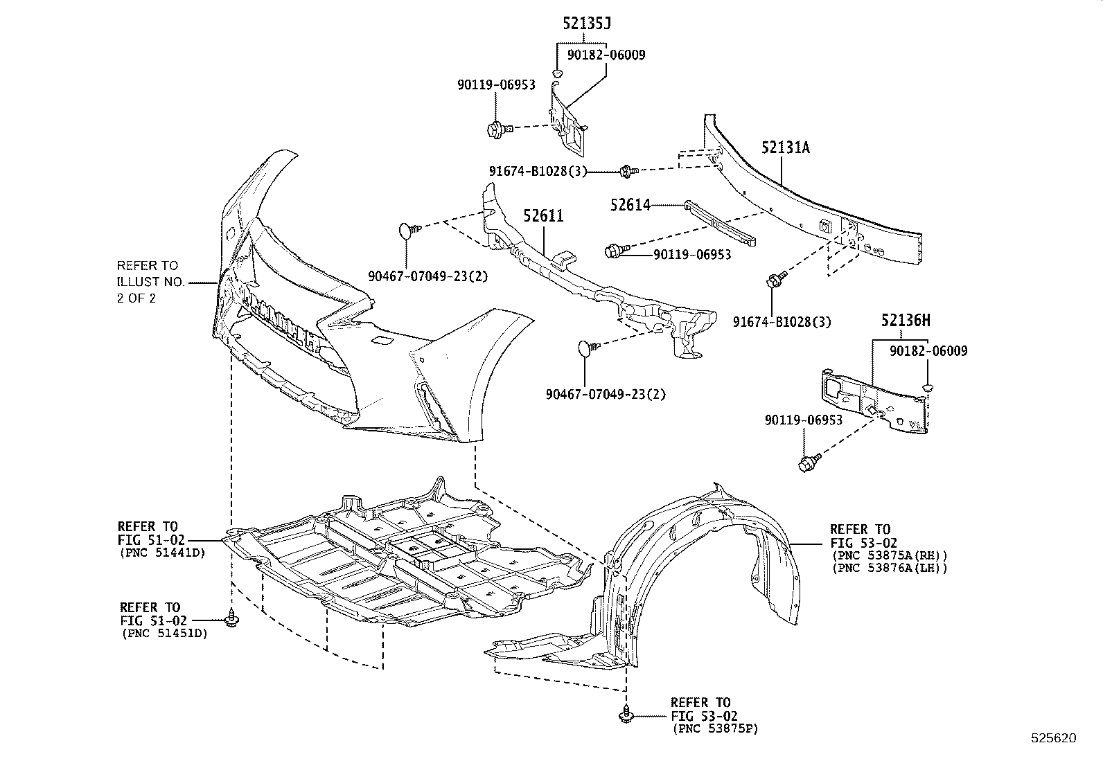 52131-53190 REINFORCEMENT, FRONT BUMPER product image