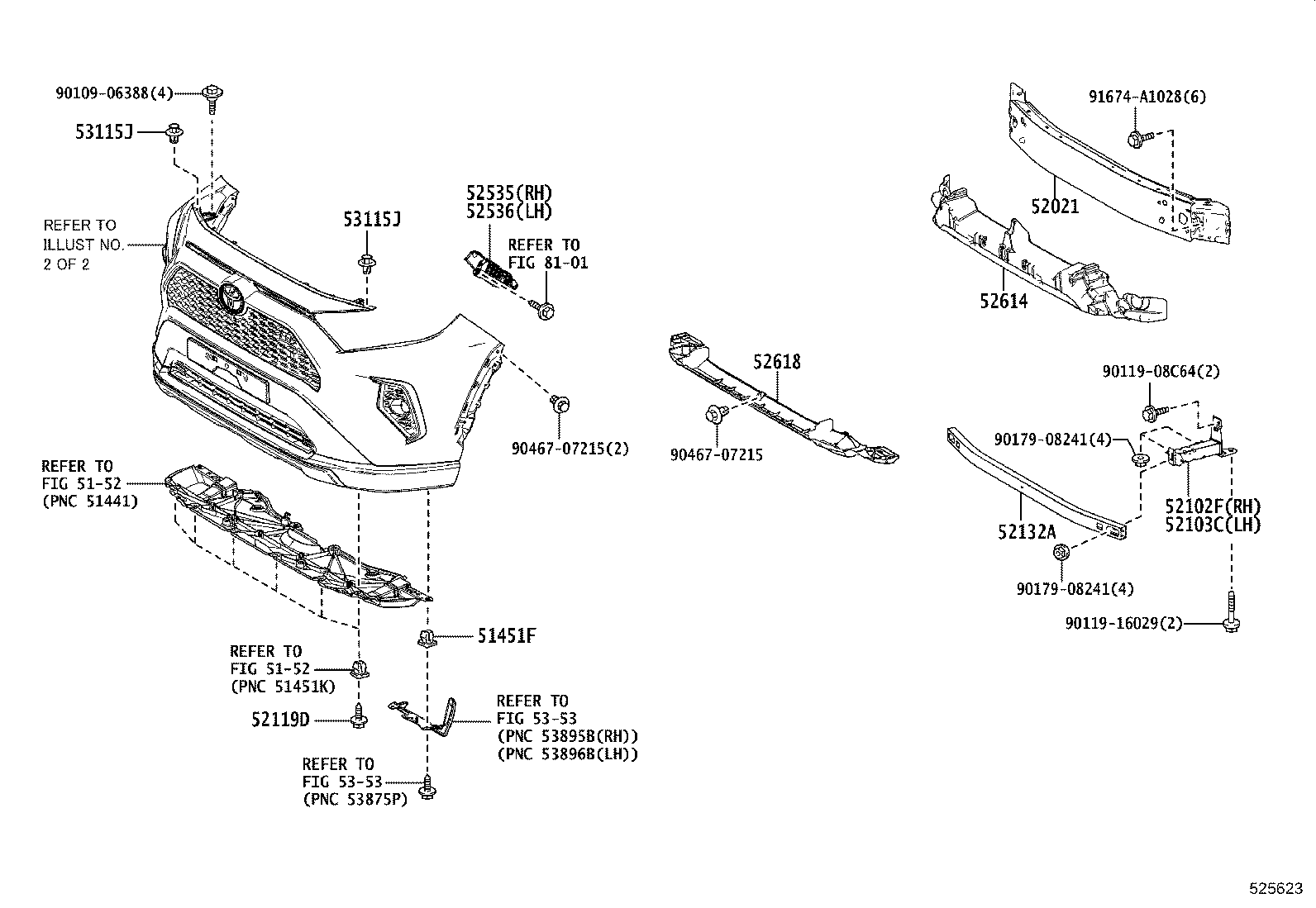 52127-42200 COVER, FRONT BUMPER HOLE, RH product image