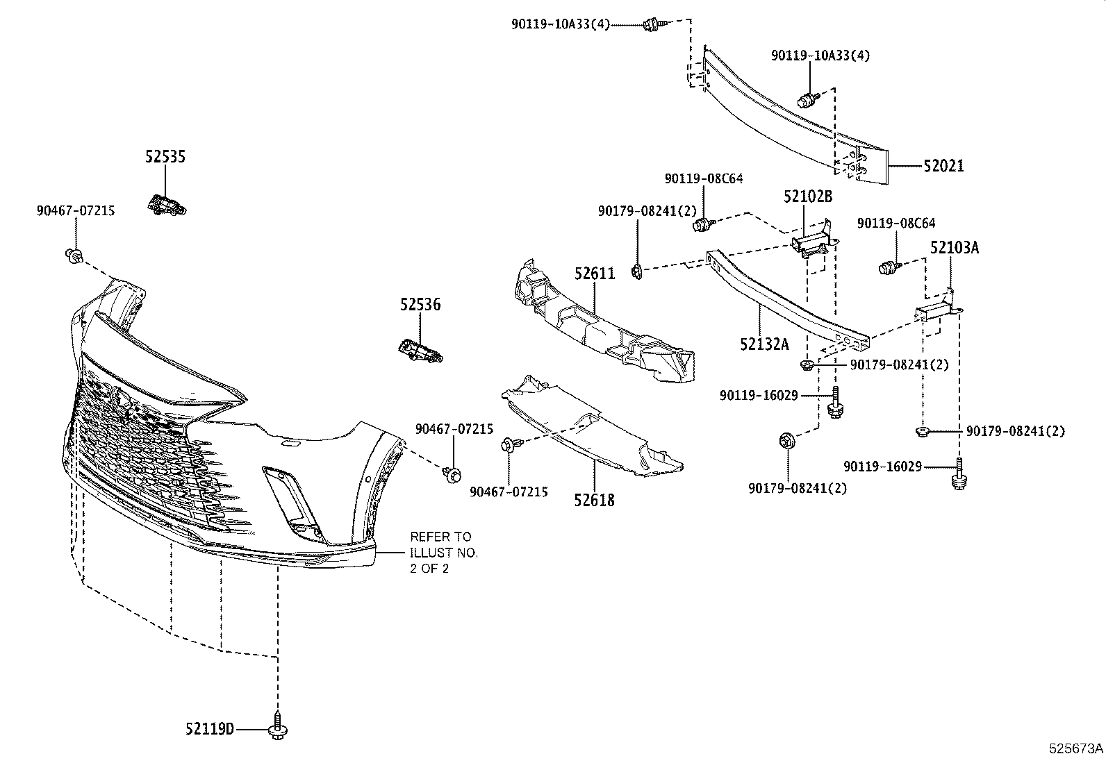 52113-48060-B2 EXTENSION, FRONT BUMPER, LH product image