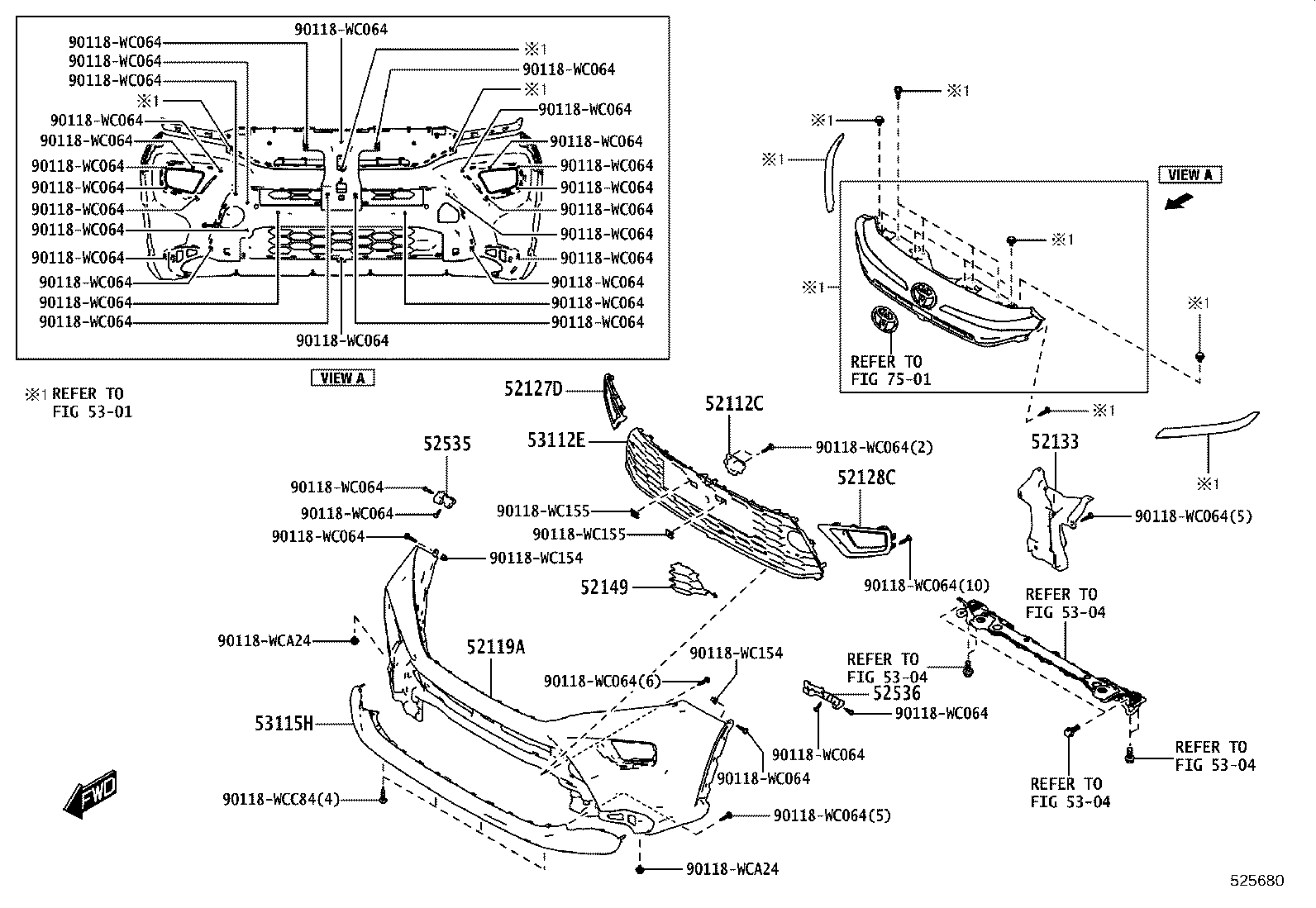 81481-WC017 COVER, FOG LAMP, RH product image