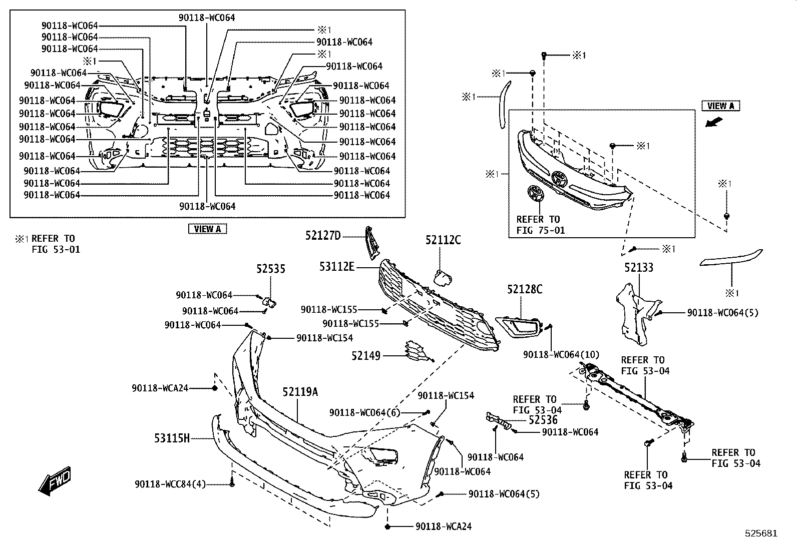 81481-WC017 COVER, FOG LAMP, RH product image