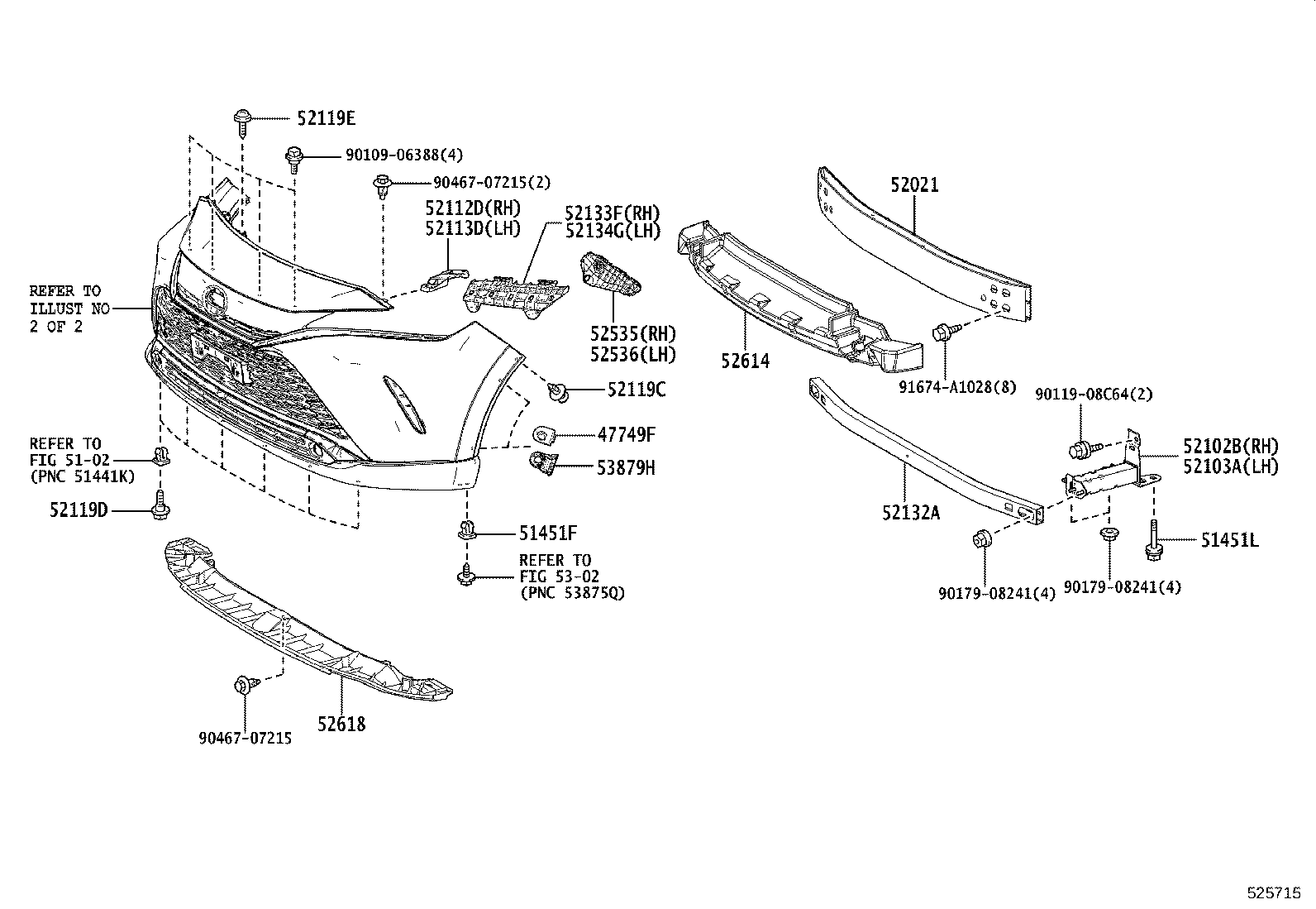 53124-48160 MOULDING, RADIATOR GRILLE SIDE, LH product image
