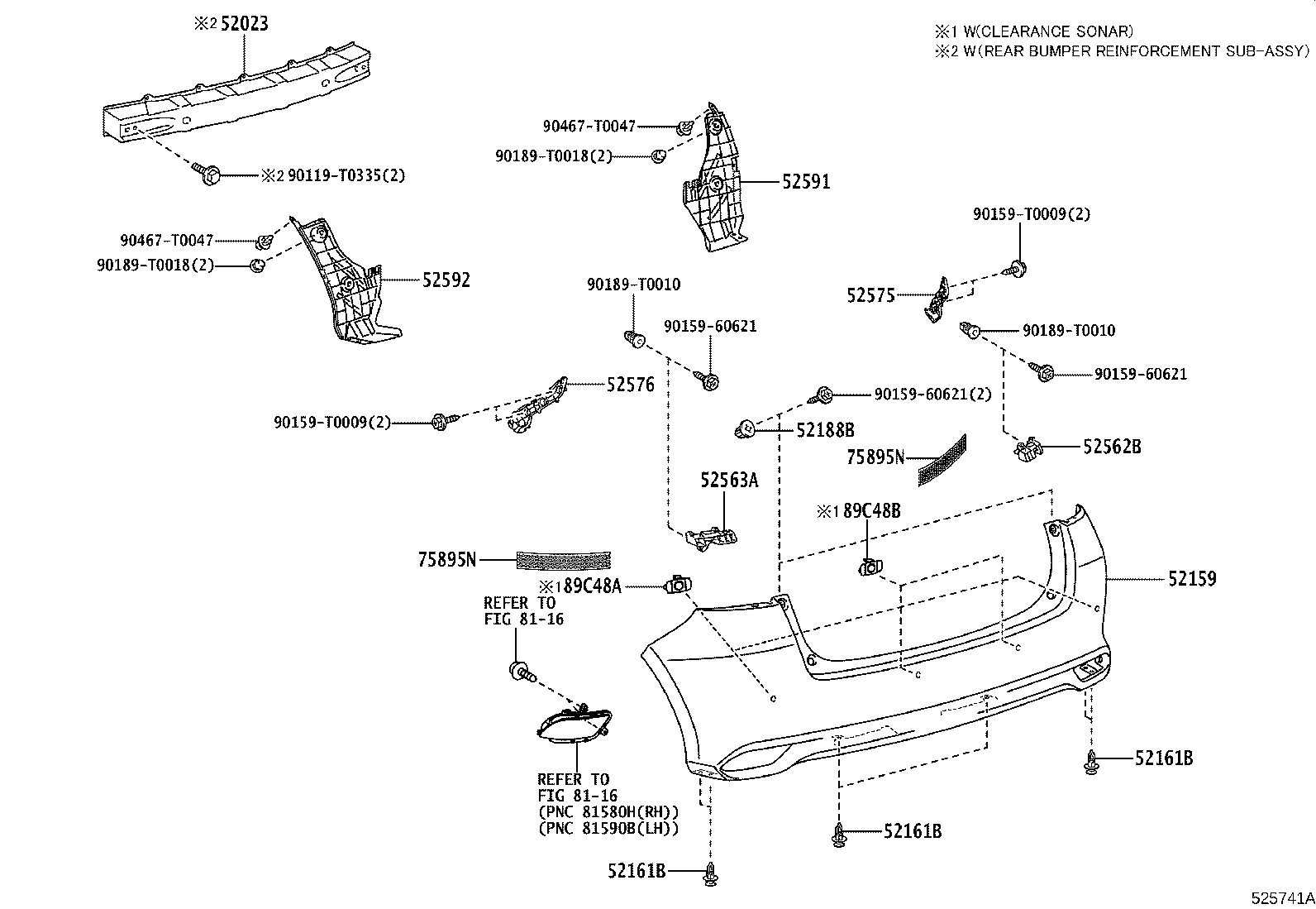 Toyota 52169-YP100 COVER, REAR BUMPER, LOWER