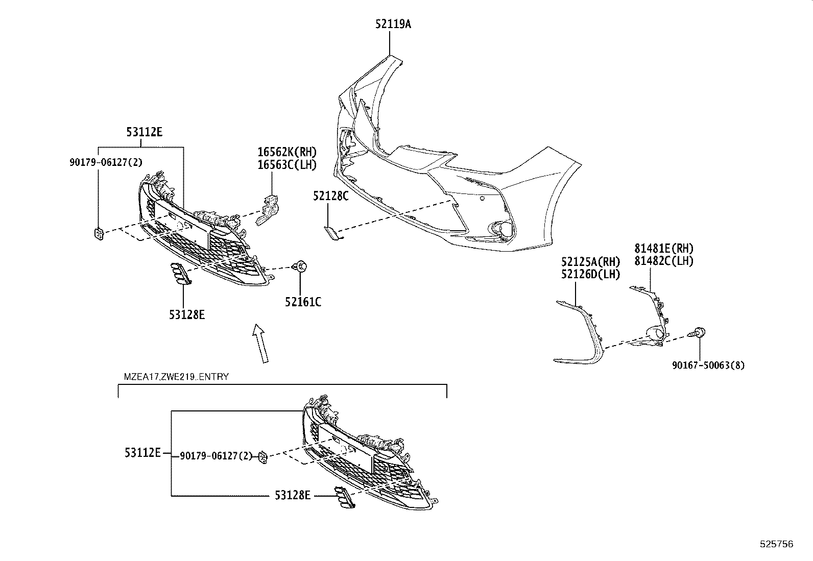 57013-02250 BRACKET SUB-ASSY, FRONT SIDE MEMBER, RH product image