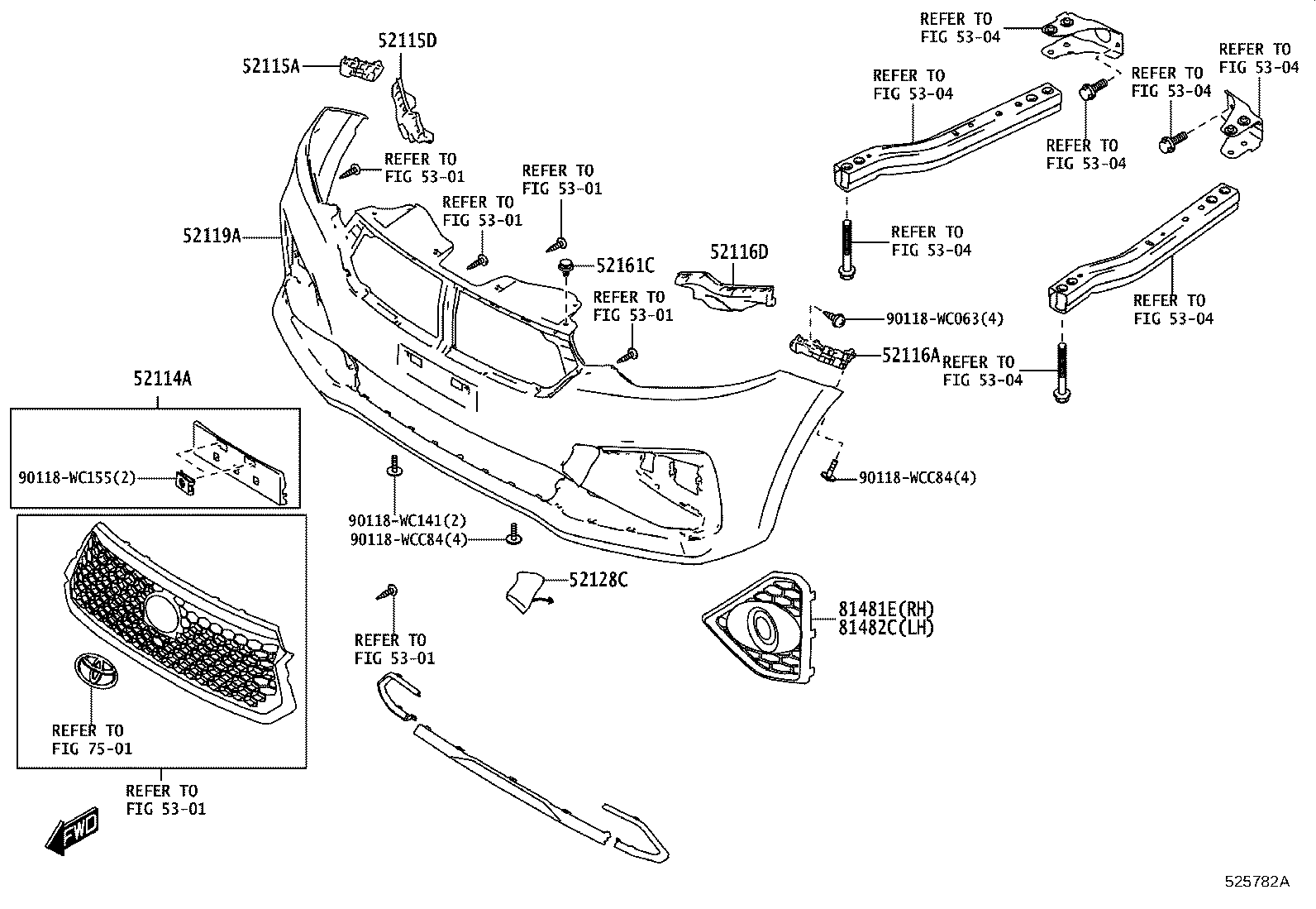 81481-WC007 COVER, FOG LAMP, RH product image