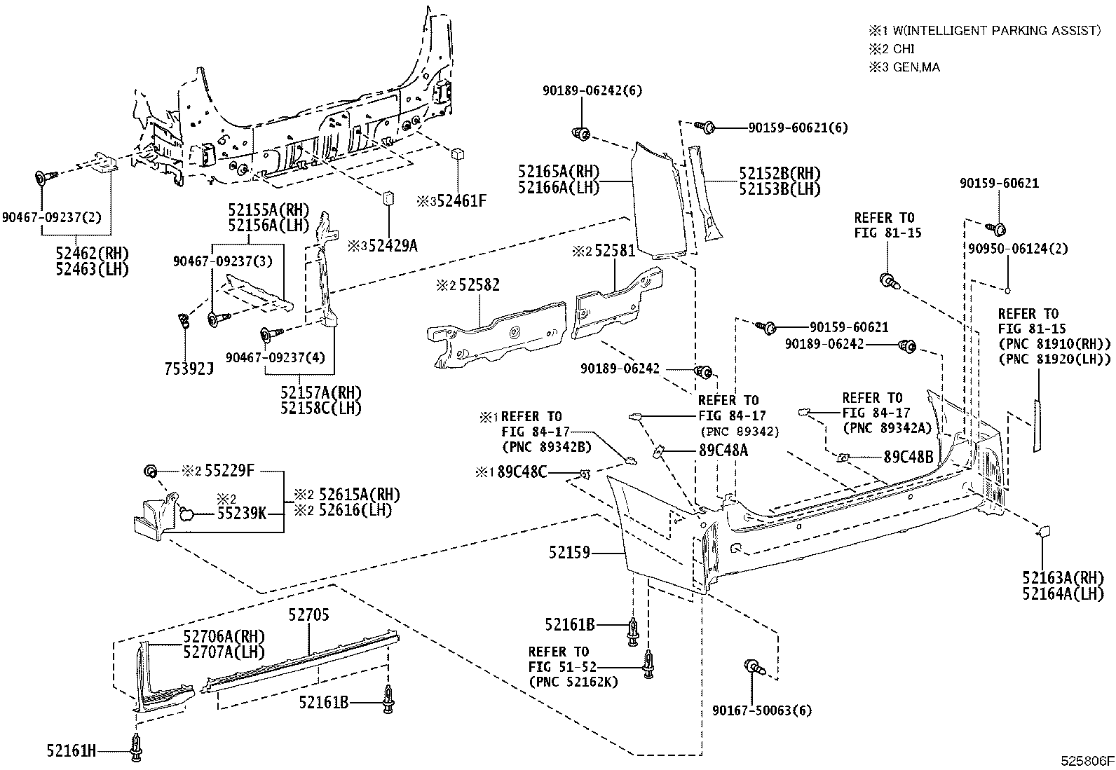 52165-V2902 COVER, REAR BUMPER, UPR RH product image