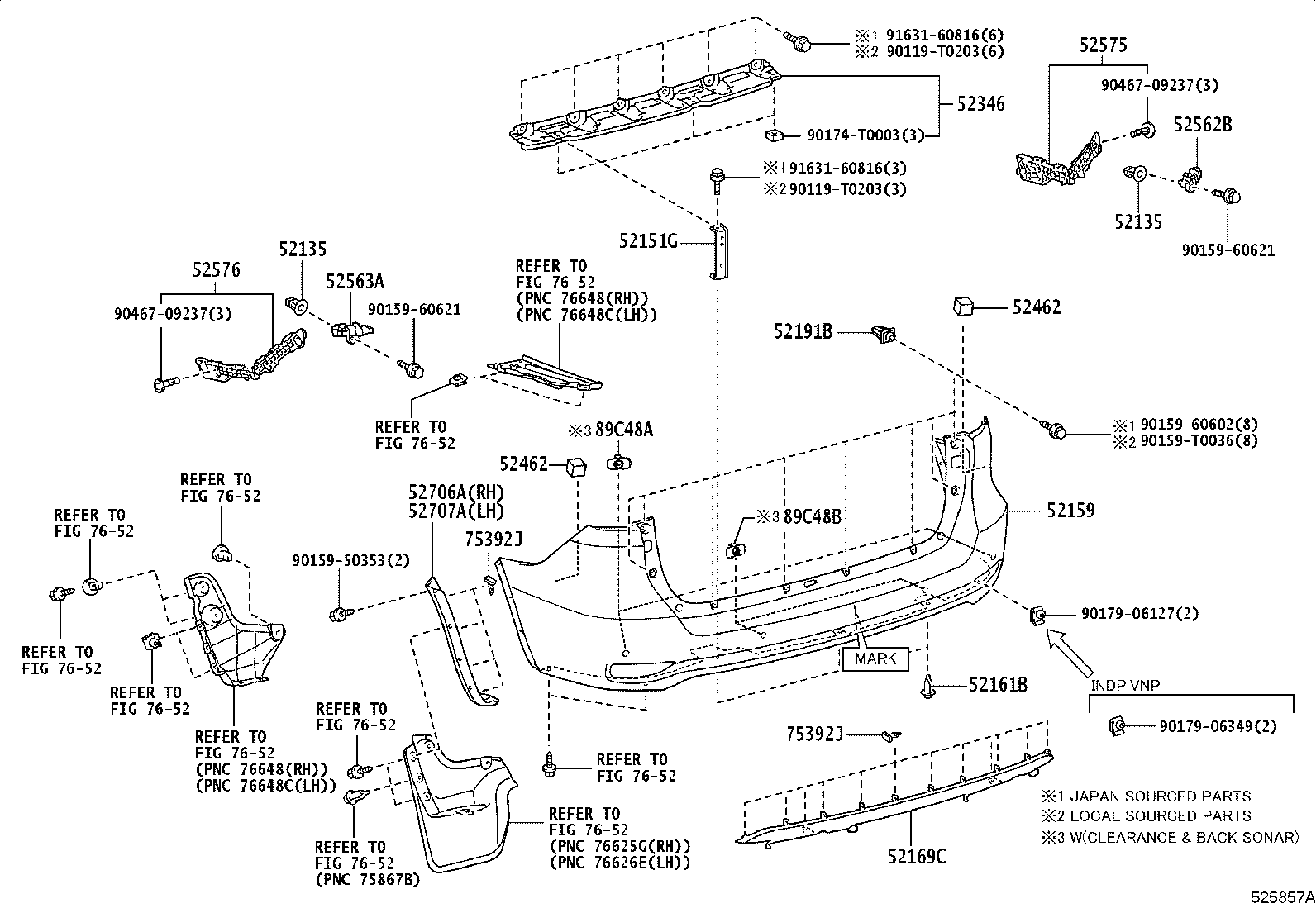 52169-YP150 COVER, REAR BUMPER, LOWER product image