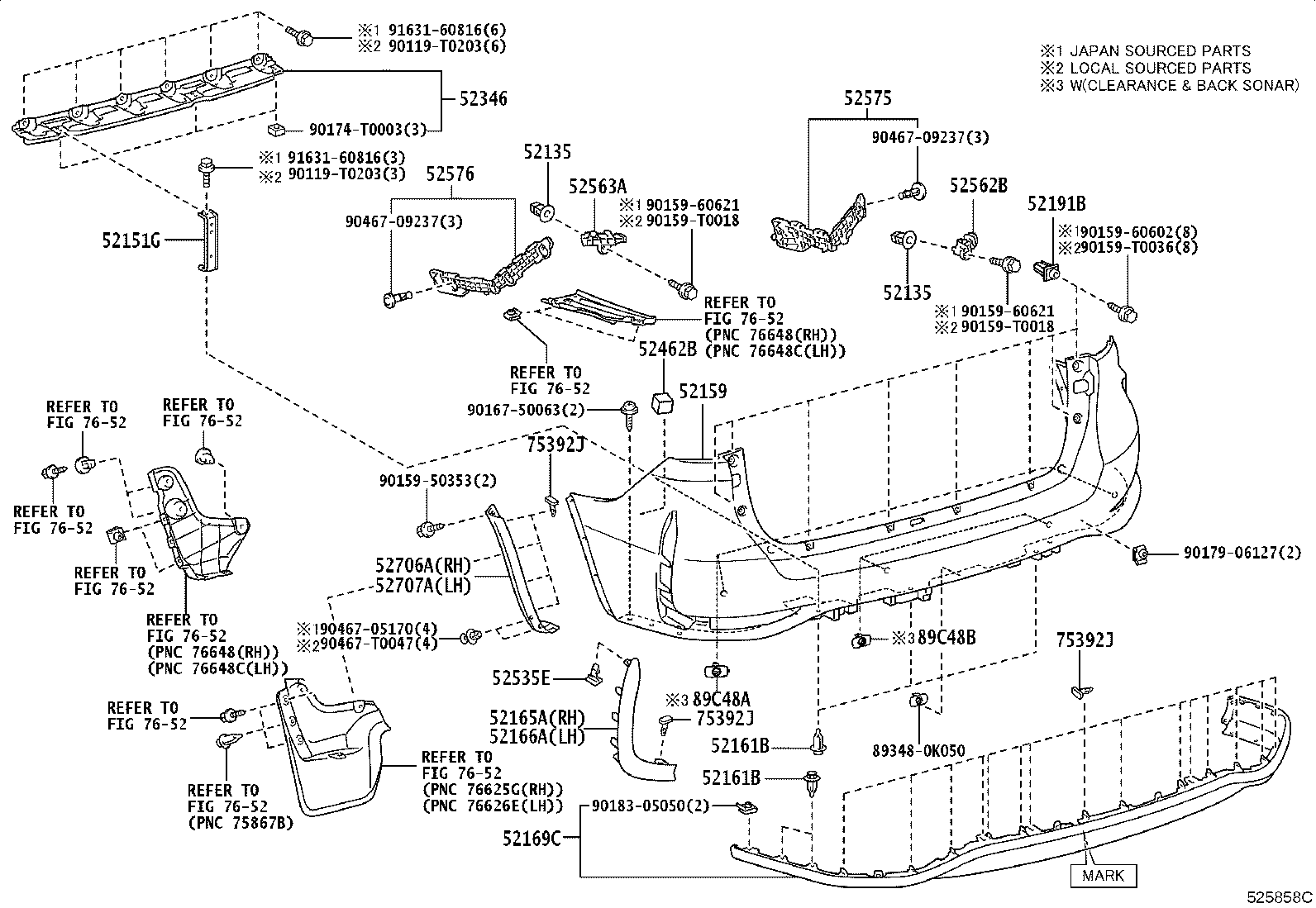 52169-YP150 COVER, REAR BUMPER, LOWER product image