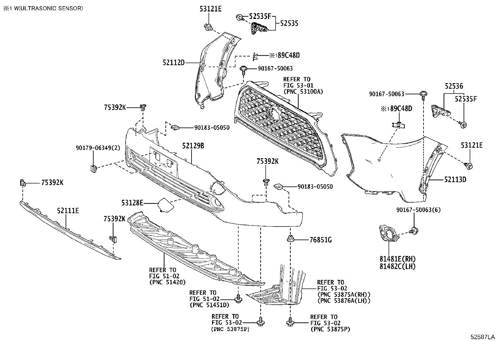 52129-0A130 COVER, FRONT BUMPER, LOWER product image