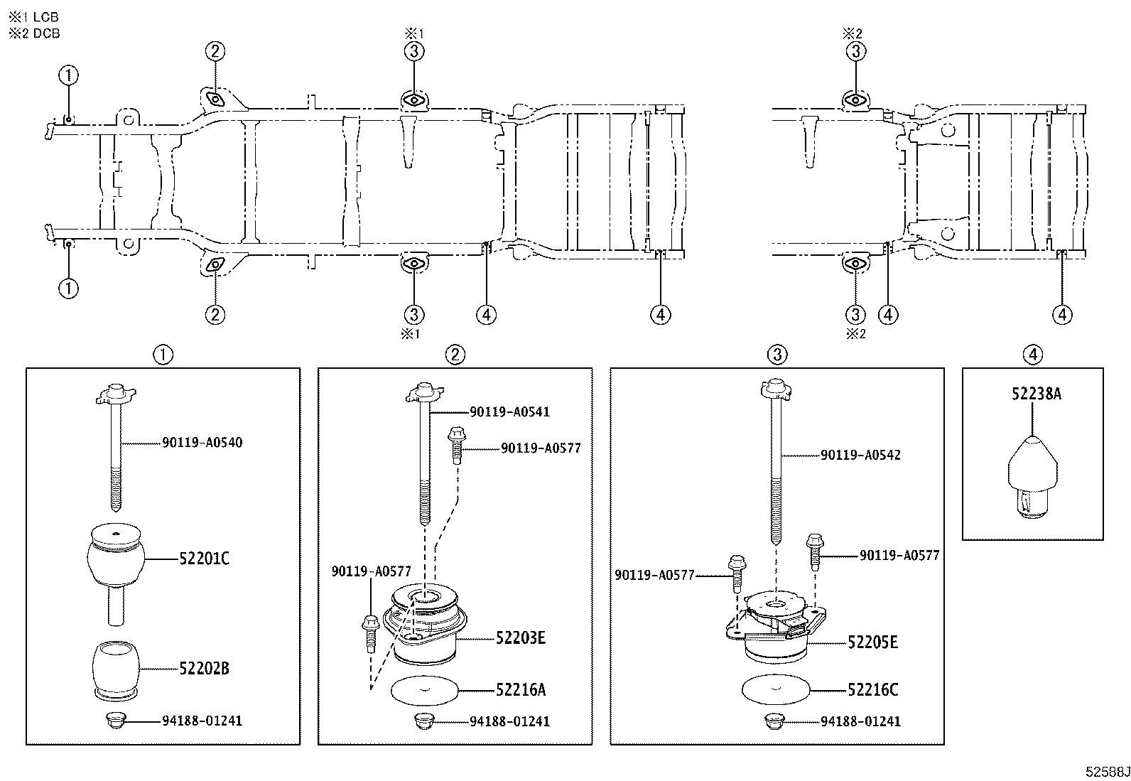 52216-0C020 STOPPER, CAB MOUNTING CUSHION product image