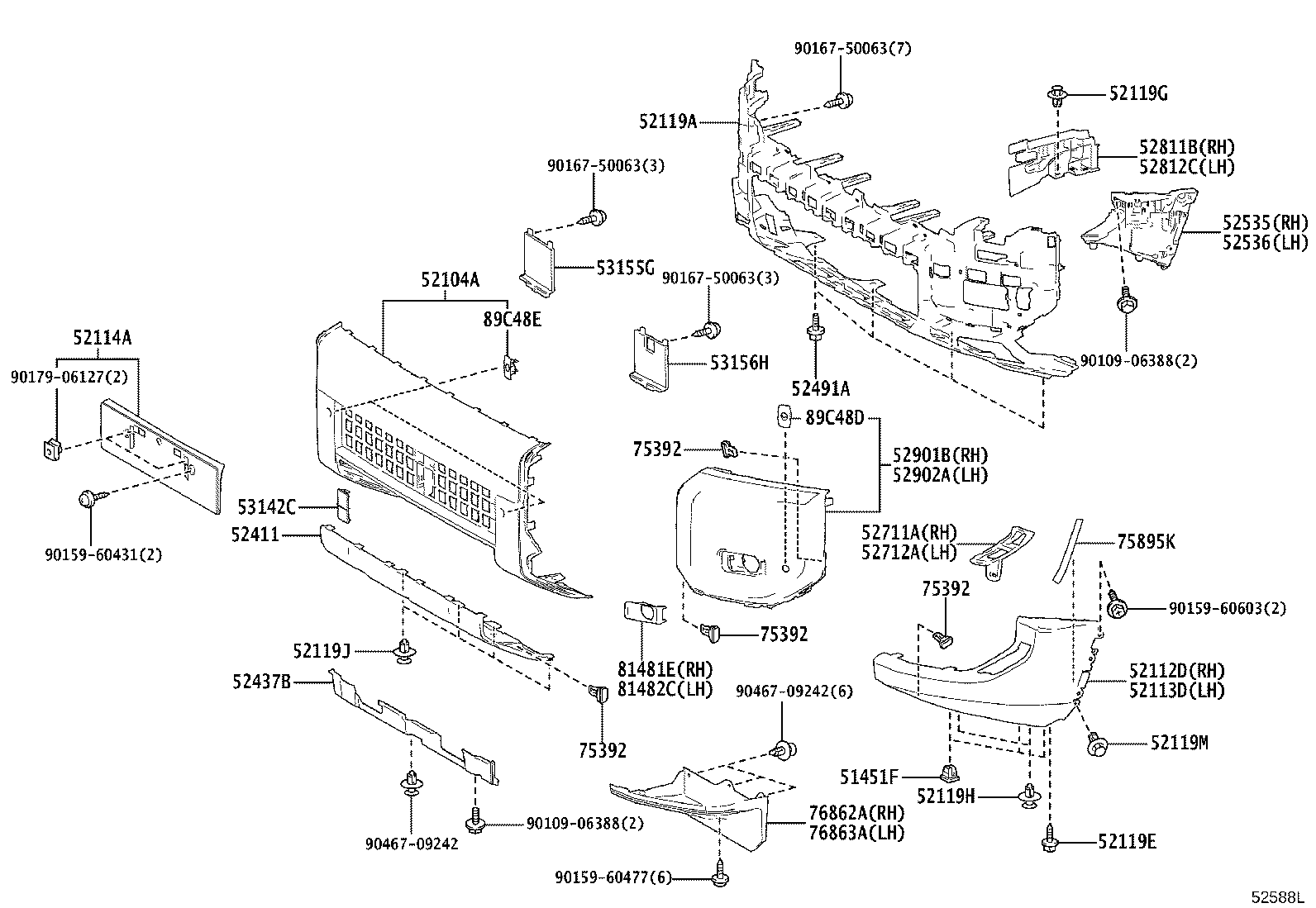 52902-60160-F0 Toyota Reference Part product image