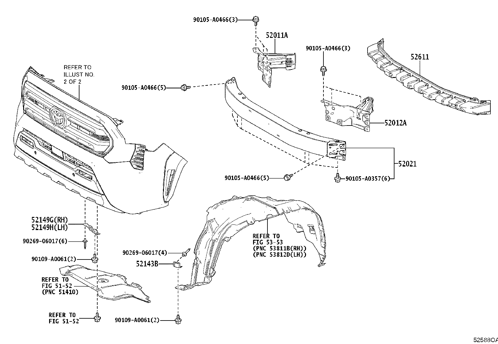Toyota 52611-AK010 ABSORBER, FRONT BUMPER ENERGY