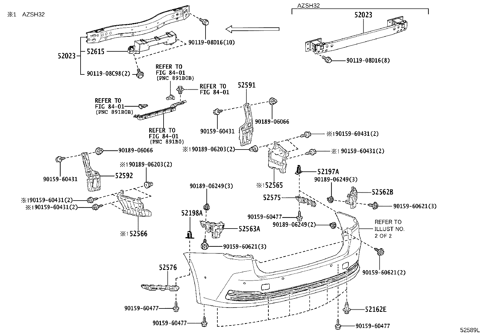 52164-30180-C0 PLATE, REAR BUMPER, LH product image