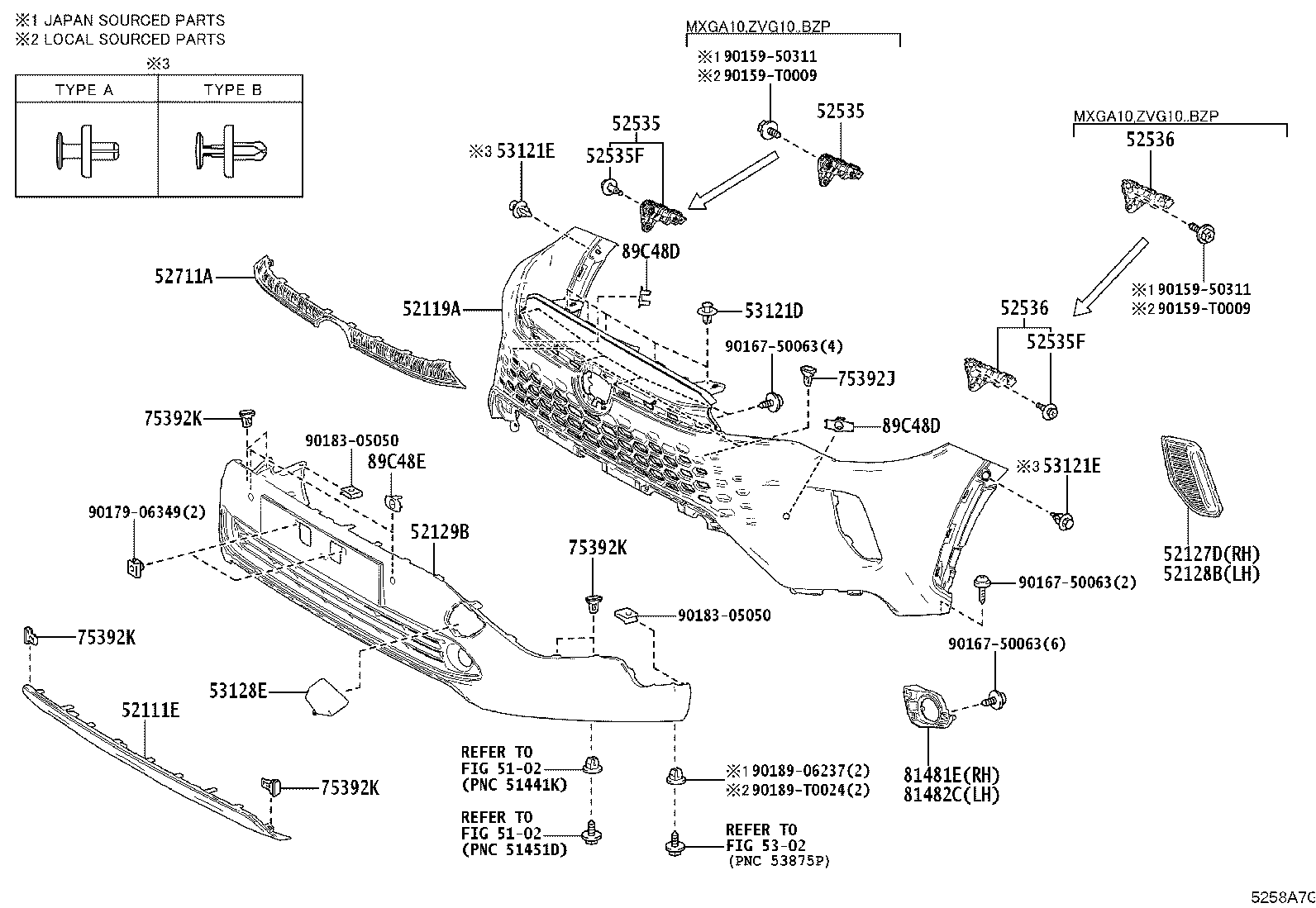 52127-0A020 COVER, FRONT BUMPER HOLE, RH product image