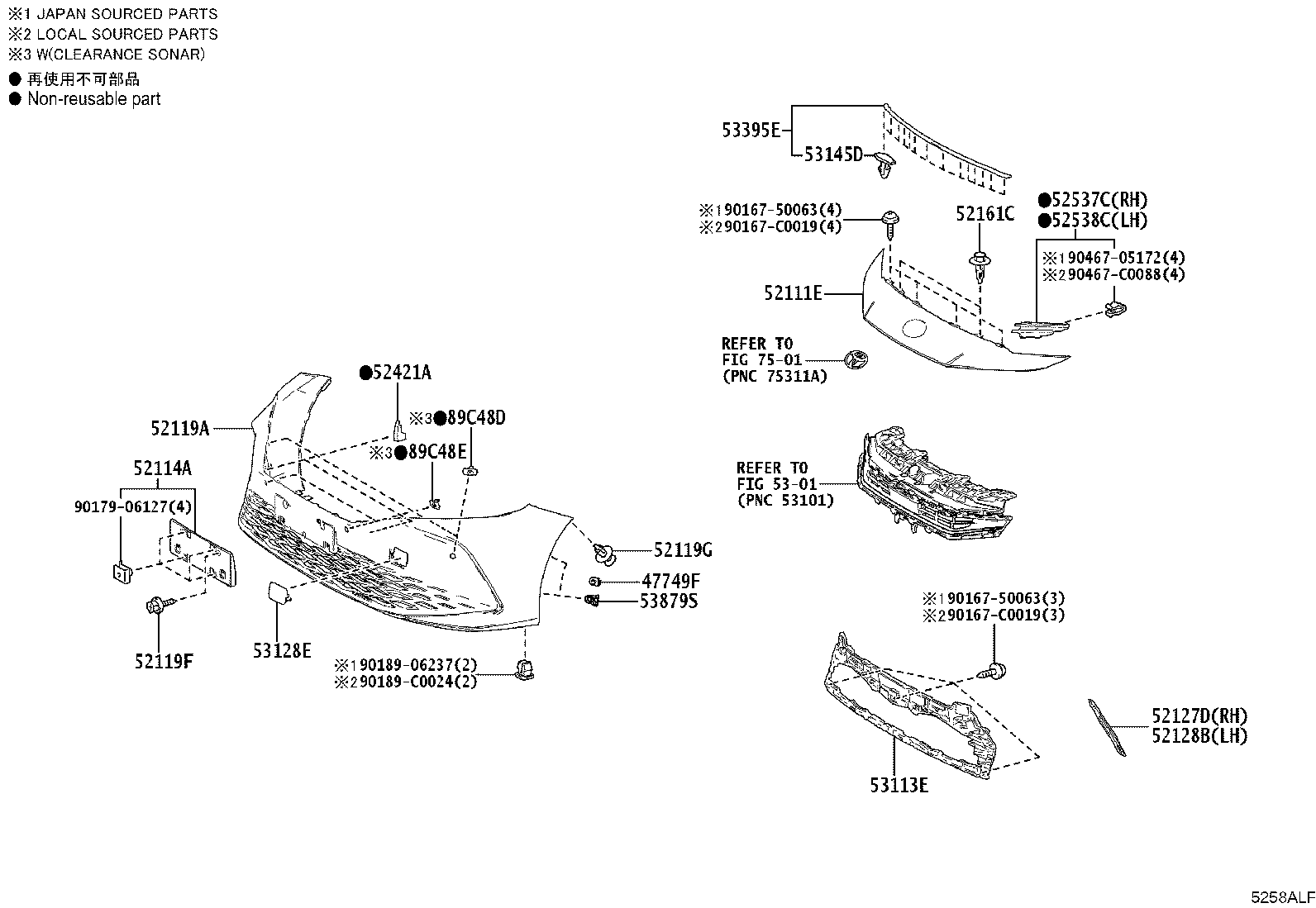 52127-06570 COVER, FRONT BUMPER HOLE, RH product image