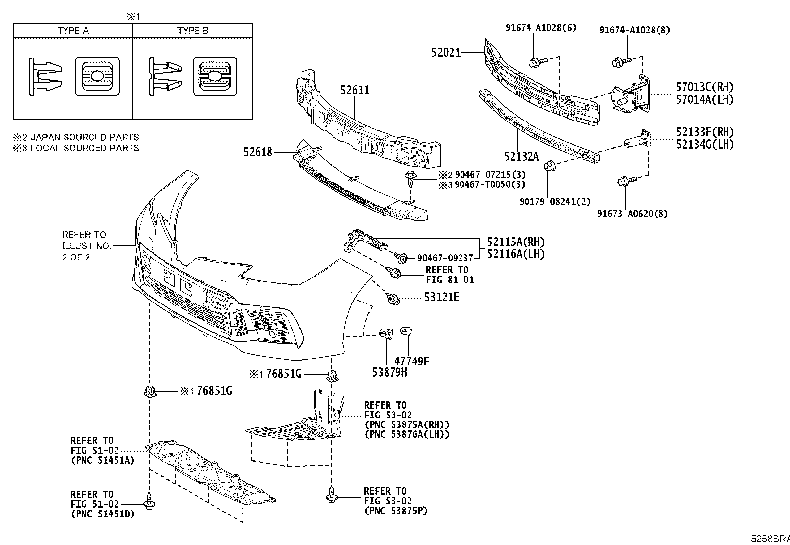57013-02210 BRACKET SUB-ASSY, FRONT SIDE MEMBER, RH product image