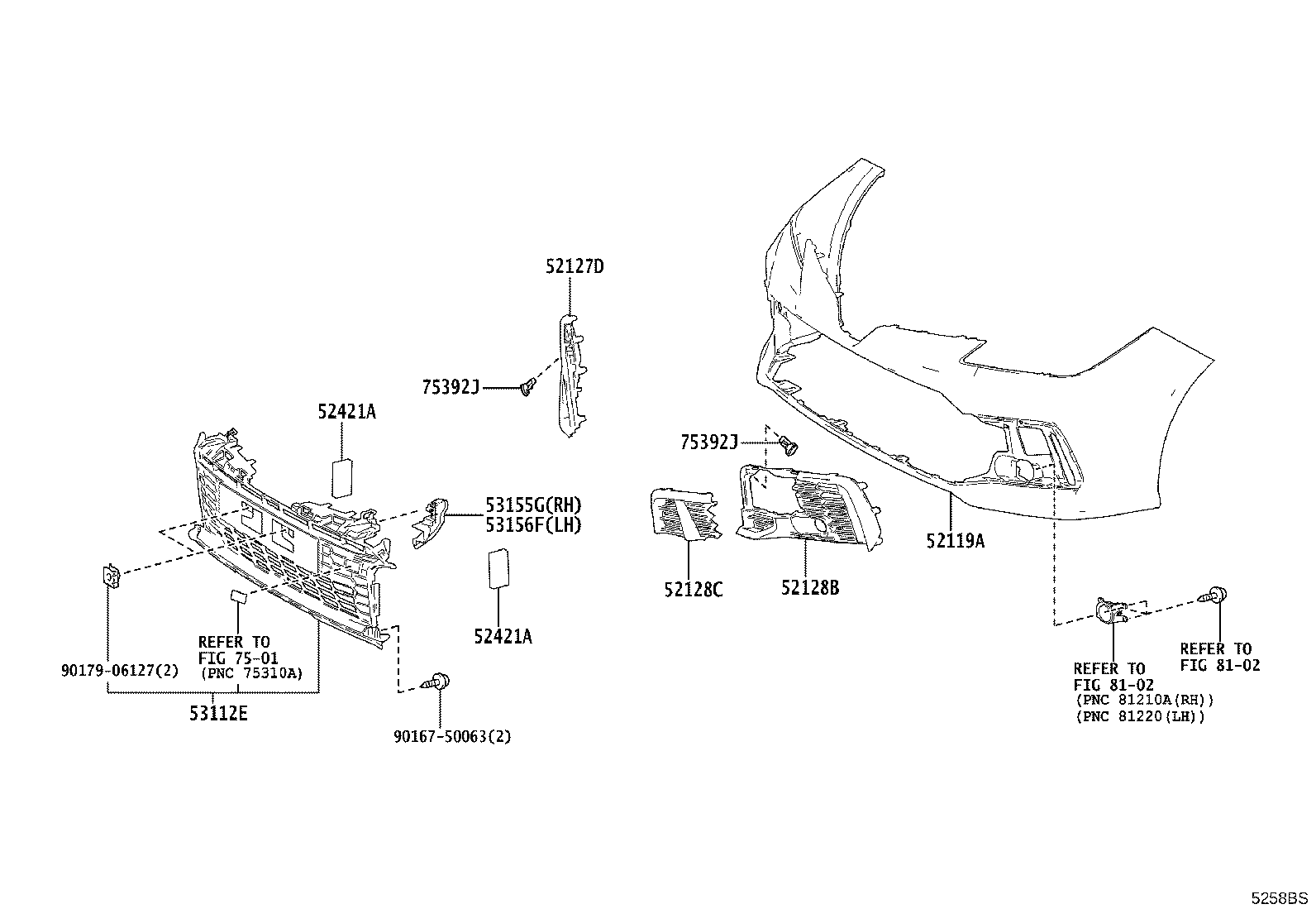 57013-02210 BRACKET SUB-ASSY, FRONT SIDE MEMBER, RH product image